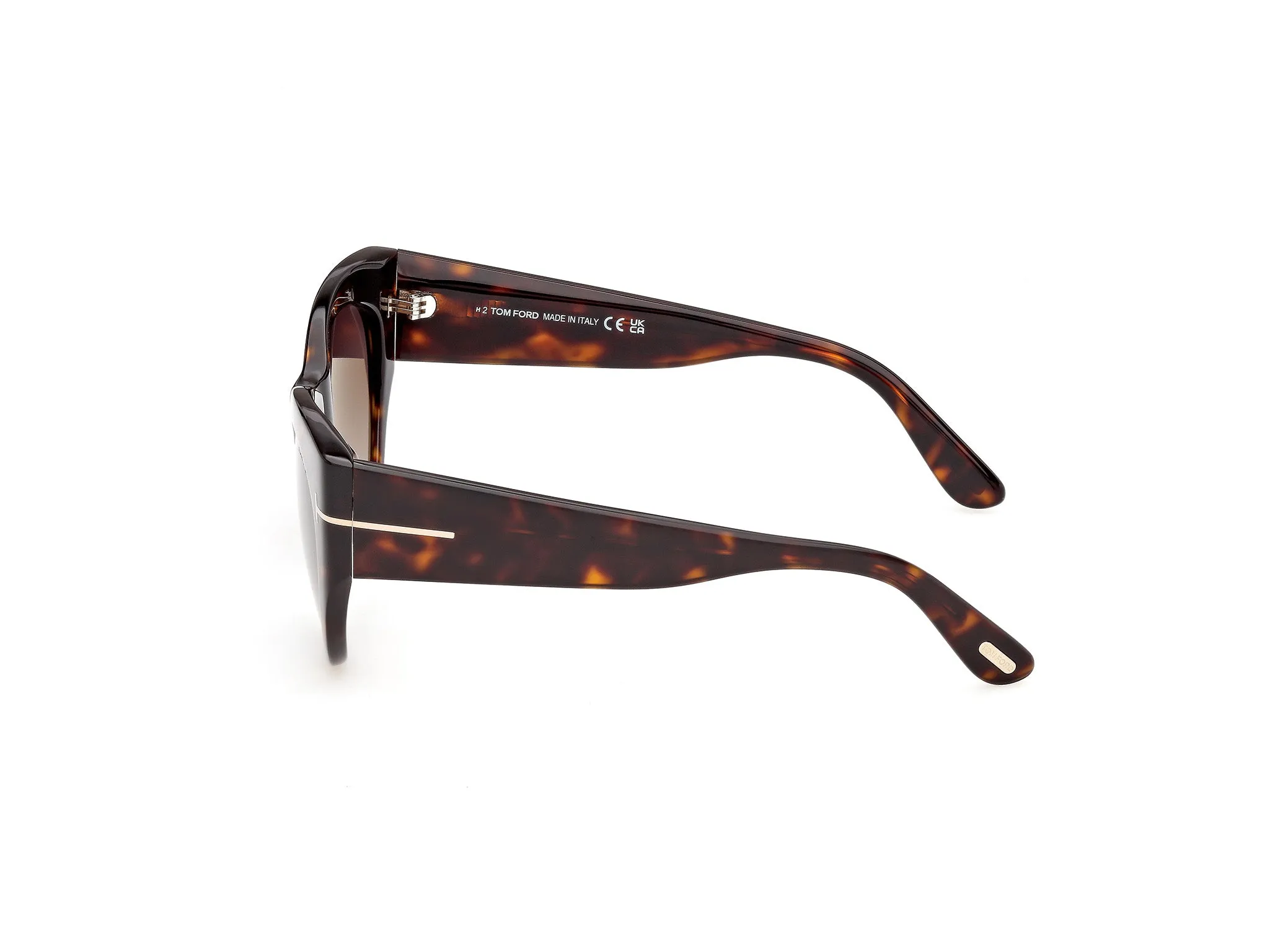 TOM FORD FT0237 SNOWDON 52N Occhiali da sole Acetato Havana Verde Squadrata Normale - immagine 4