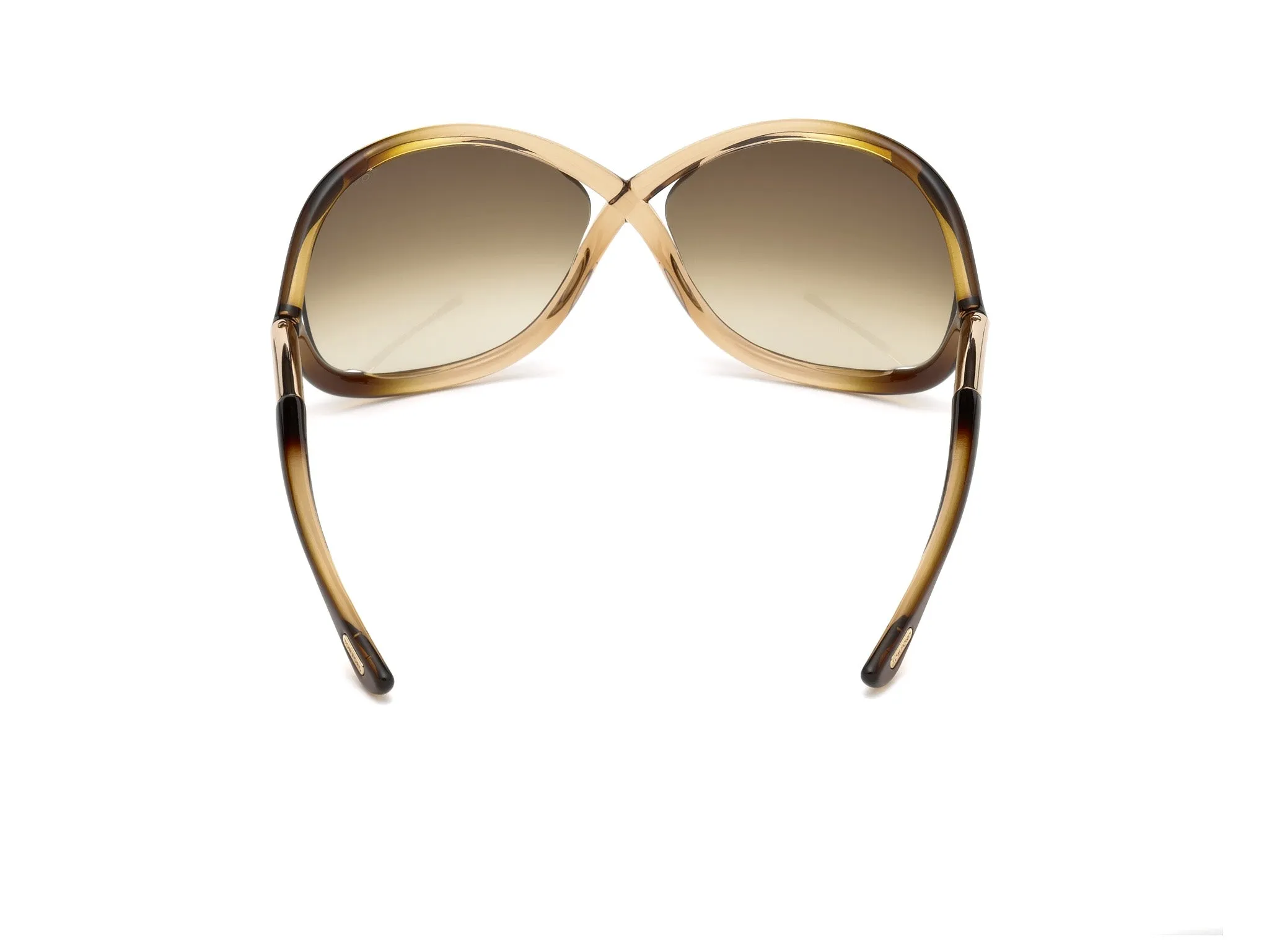 TOM FORD FT0009 WHITNEY 74F Occhiali da sole Iniettato Rosa Marrone Geometrica Normale Sfumato - immagine 3