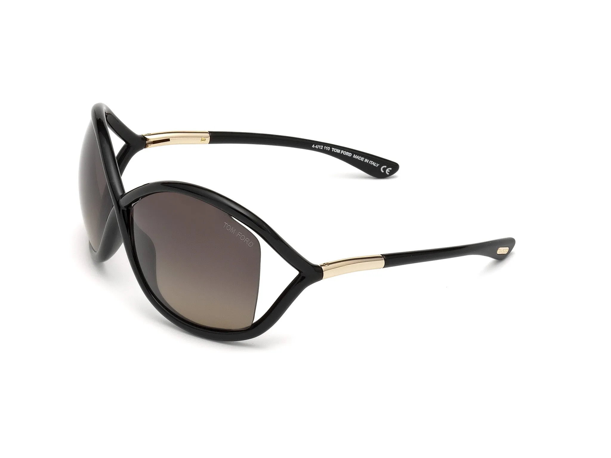 TOM FORD FT0009 WHITNEY 01D Occhiali da sole Iniettato Nero Grigio Geometrica Polarizzata - immagine 3