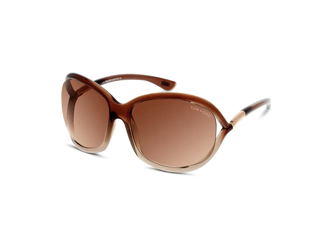 TOM FORD FT0008 JENNIFER 38F Occhiali da sole Iniettato Bronzo Marrone Geometrica Normale Sfumato - immagine 1