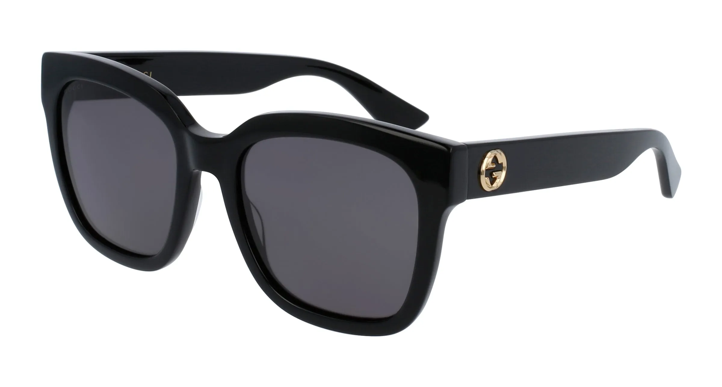 Gucci GG0034SN 001 Occhiali da sole Acetato Nero Grigio Squadrata - immagine 1