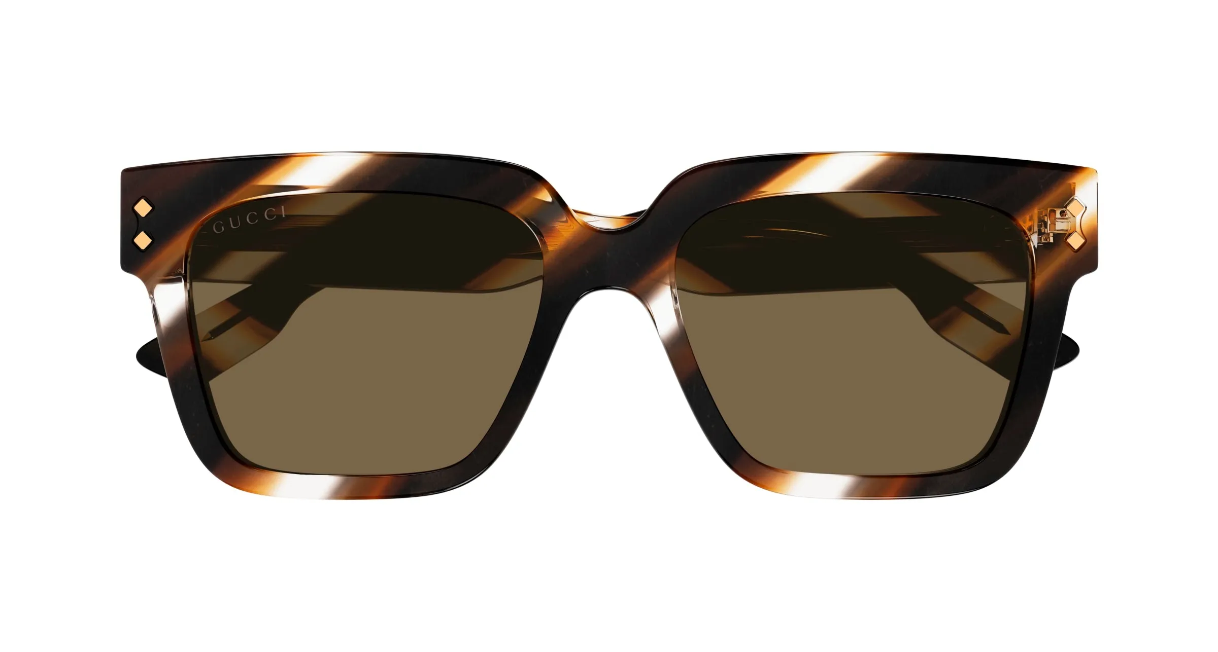 Gucci GG1084S 003 Occhiali da sole Acetato Havana Marrone Squadrata - immagine 2
