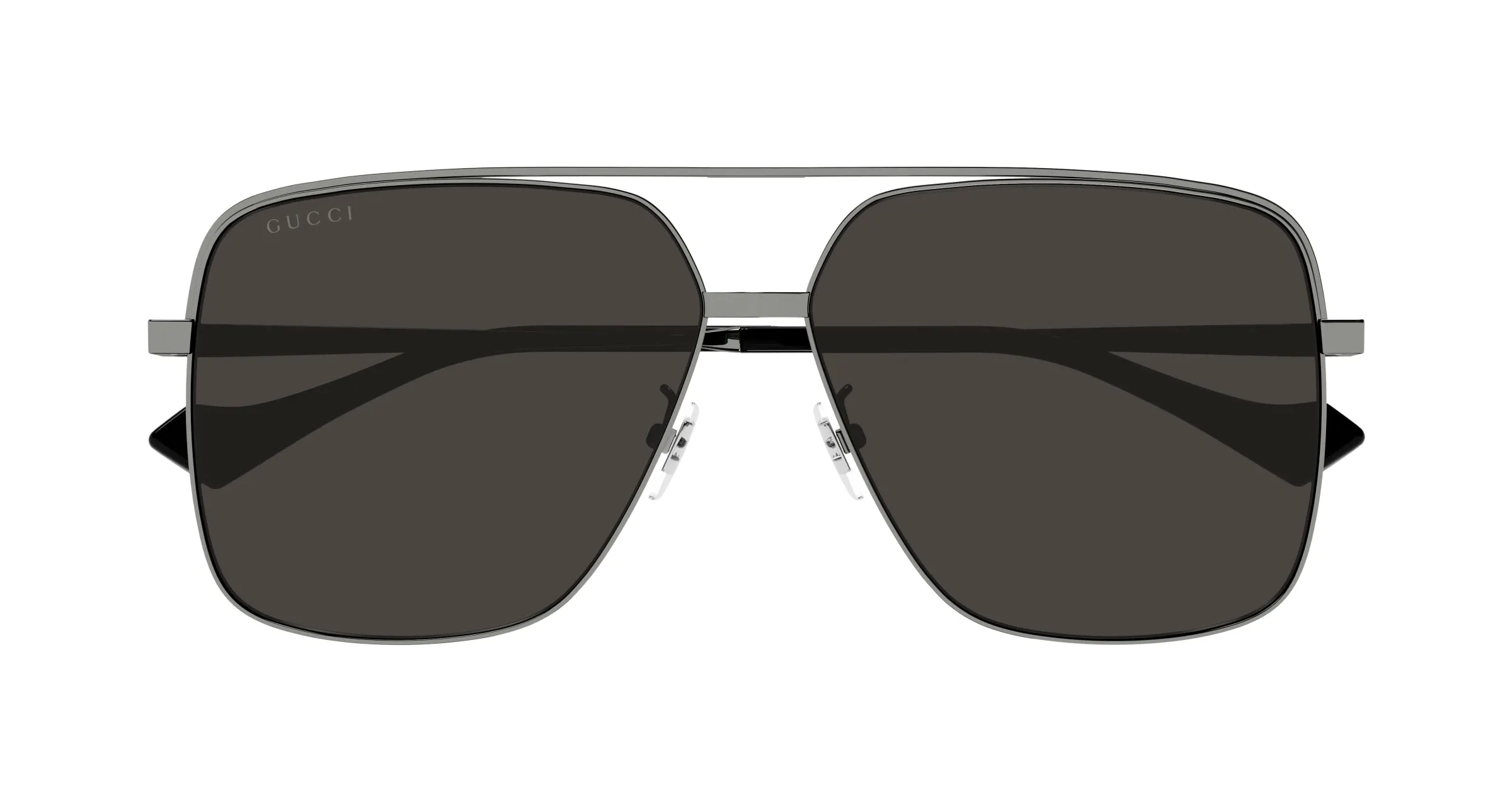 Gucci GG1099SA 001 Occhiali da sole Metallo Rutenio Grigio Pilot - immagine 2