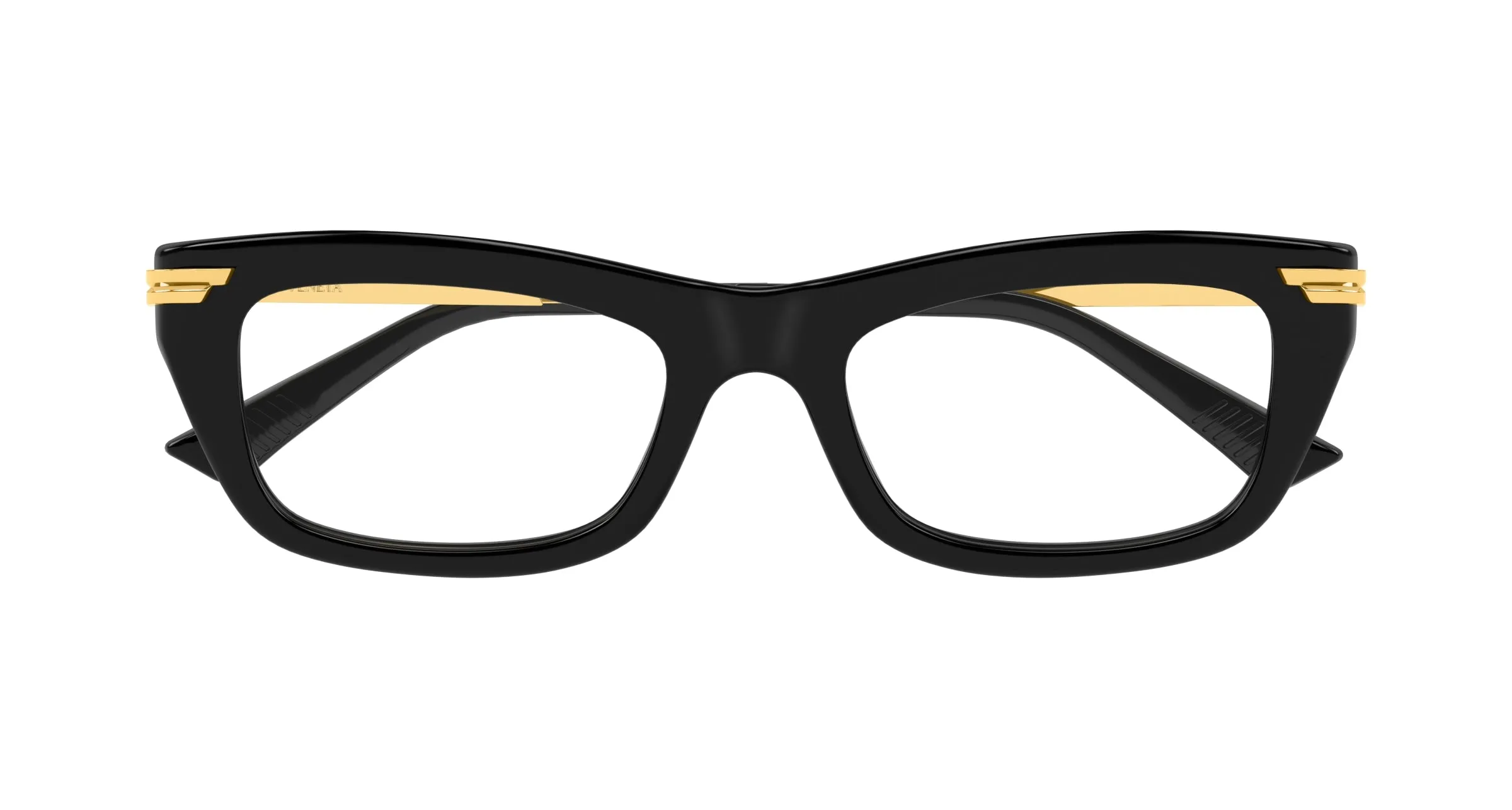 Bottega Veneta BV1371O 001 Montature da vista Acetato Nero Trasparente Squadrata - immagine 2