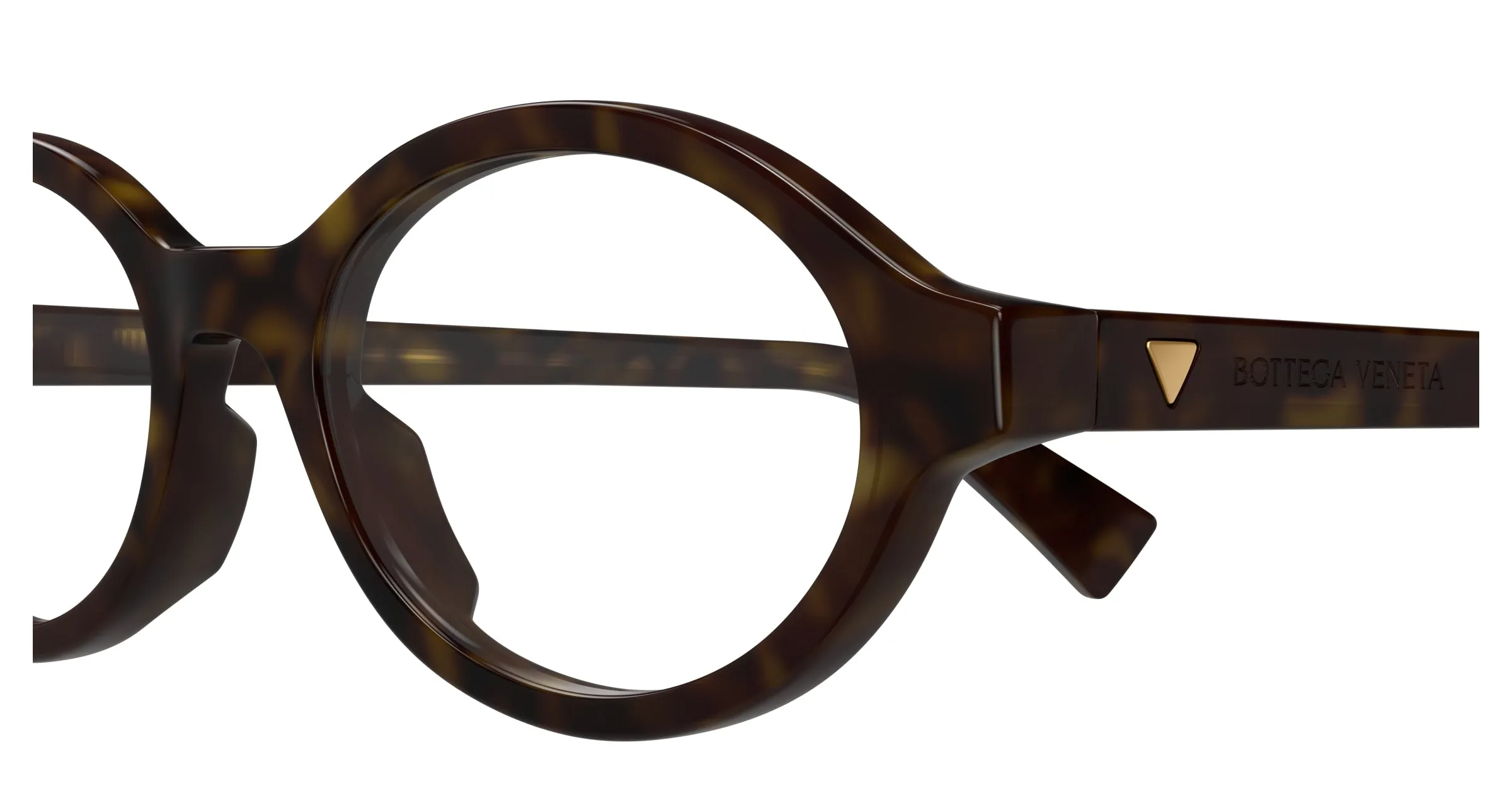 Bottega Veneta BV1367O 002 Montature da vista Acetato Havana Trasparente Rotonda - immagine 3