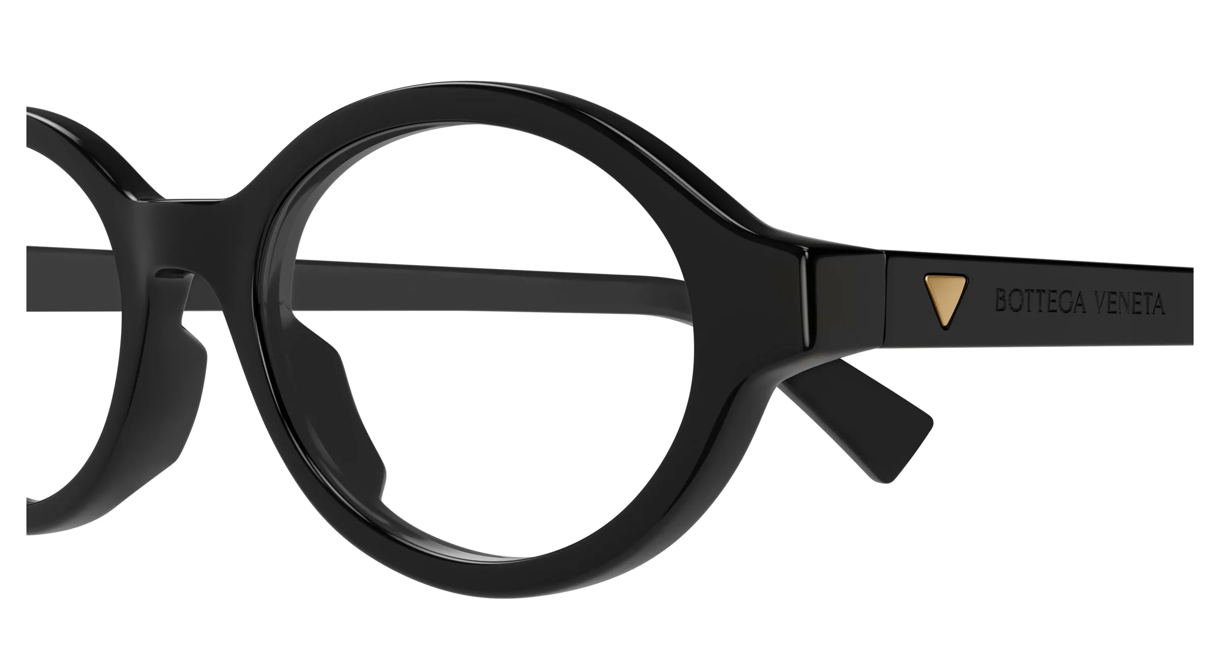 Bottega Veneta BV1367O 001 Montature da vista Acetato Nero Trasparente Rotonda - immagine 3