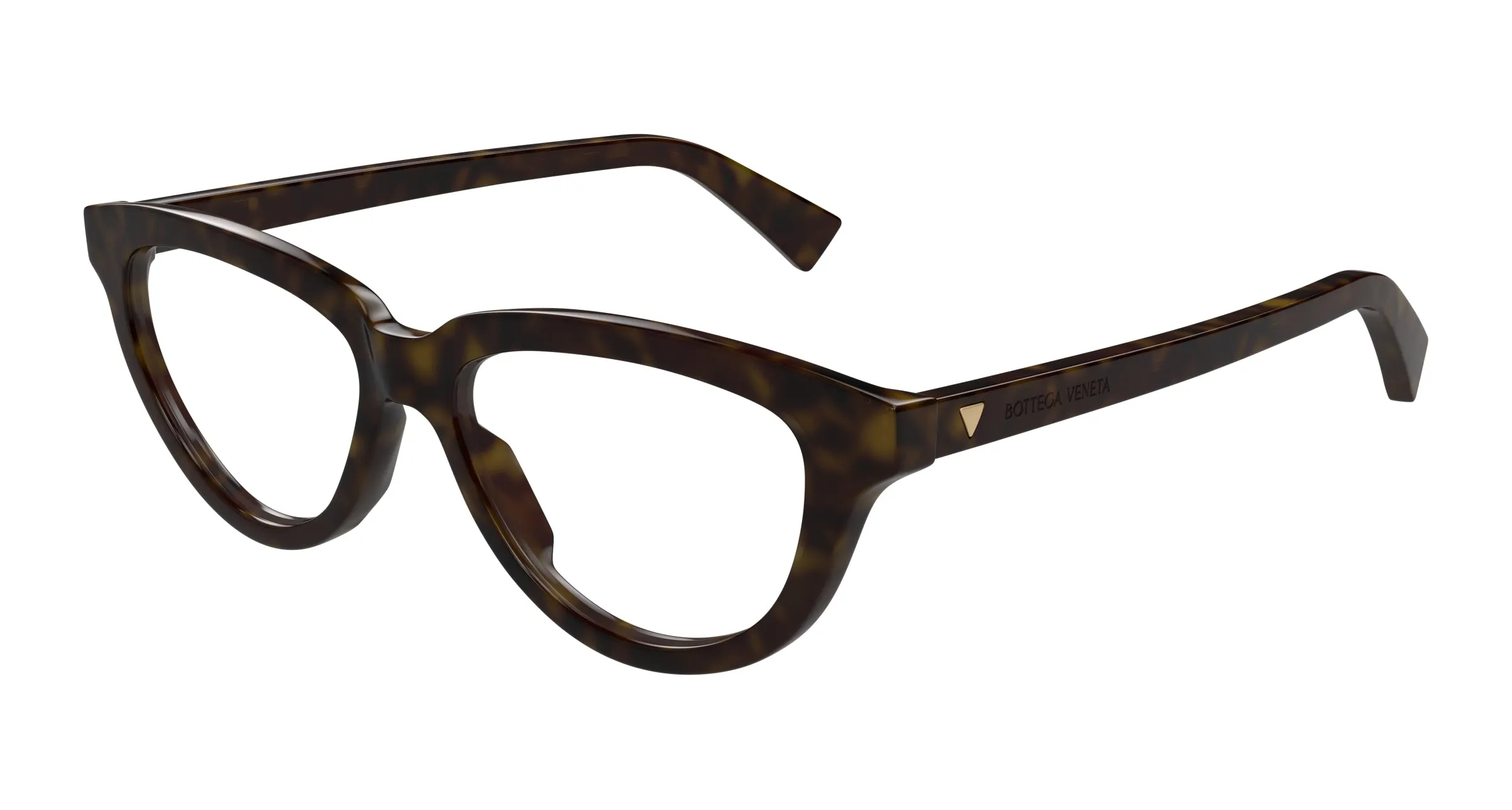 Bottega Veneta BV1366O 002 Montature da vista Acetato Havana Trasparente Cat Eye - immagine 1