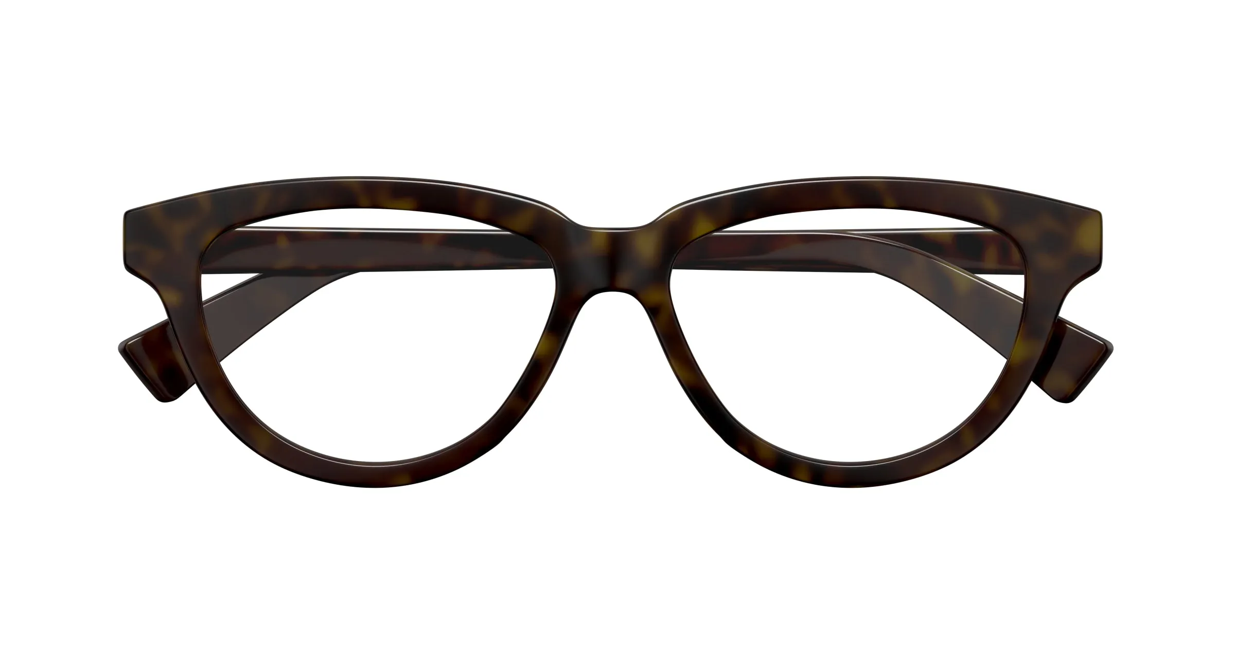 Bottega Veneta BV1366O 002 Montature da vista Acetato Havana Trasparente Cat Eye - immagine 2