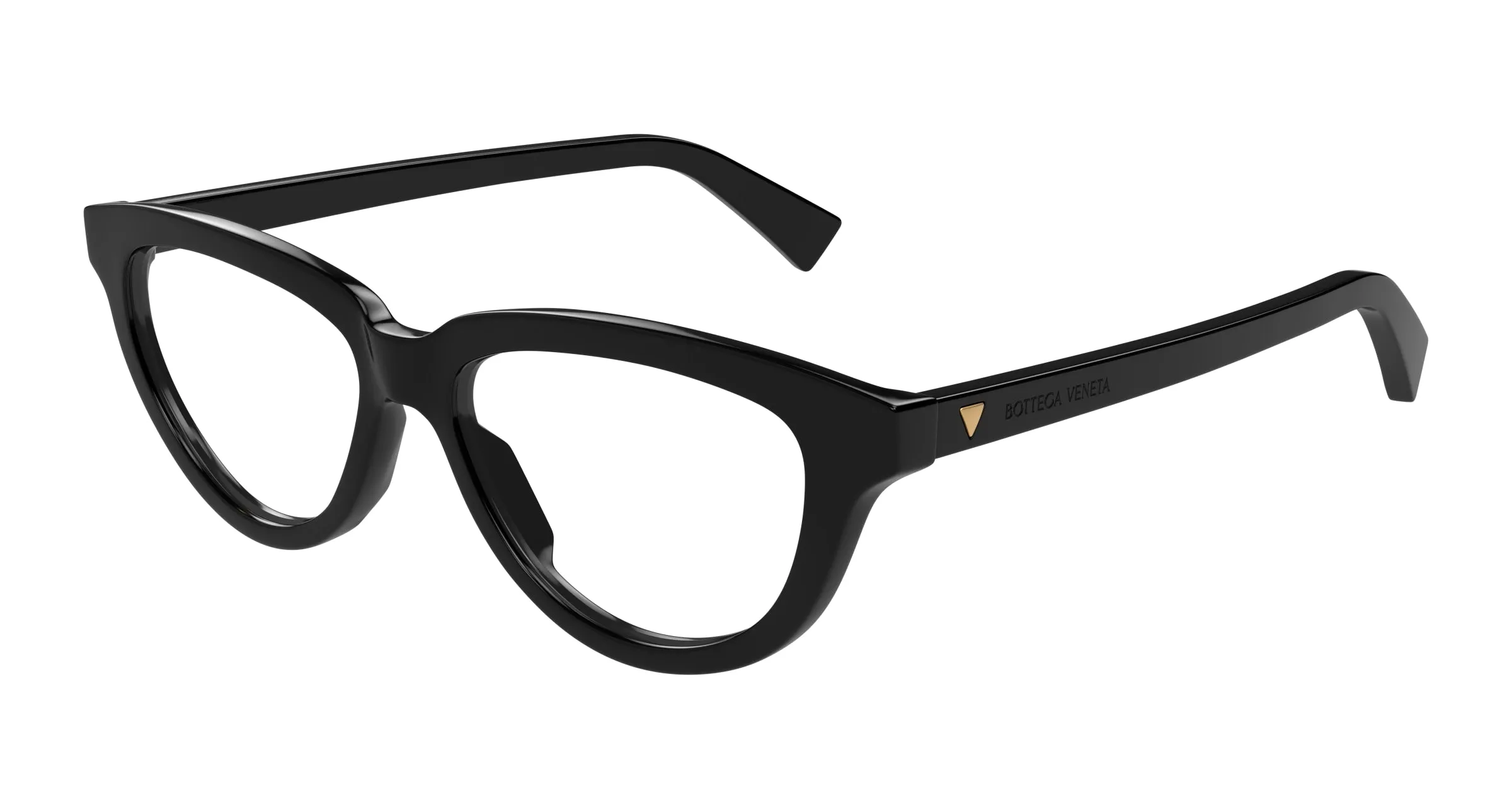 Bottega Veneta BV1366O 001 Montature da vista Acetato Nero Trasparente Cat Eye - immagine 1