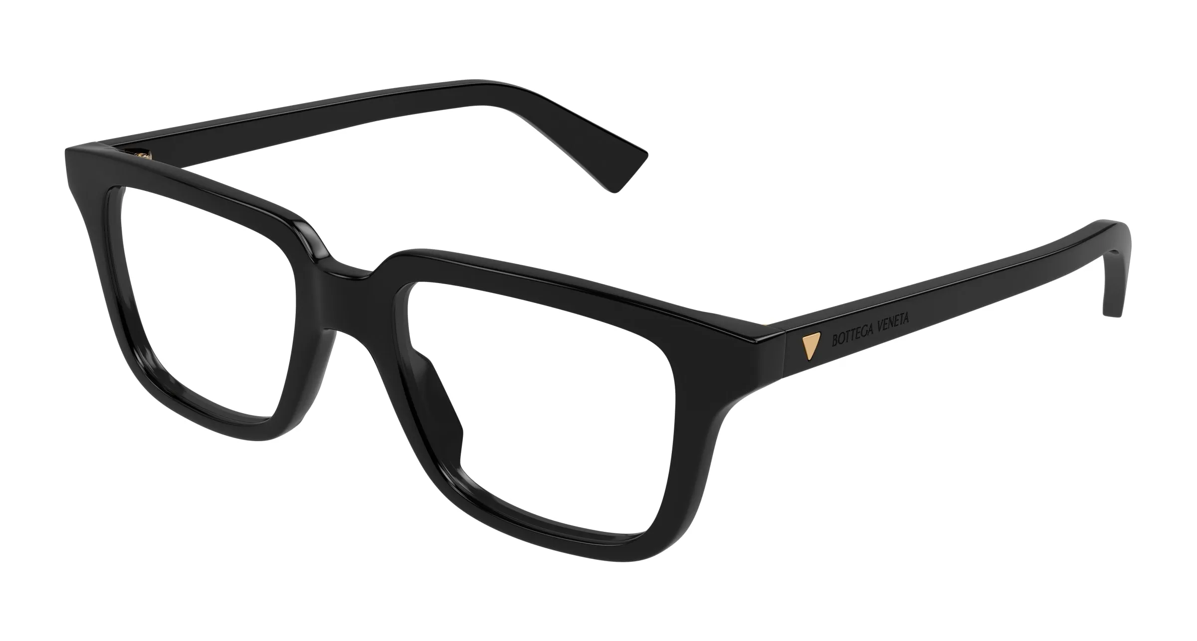 Bottega Veneta BV1365O 001 Montature da vista Acetato Nero Trasparente Squadrata - immagine 1