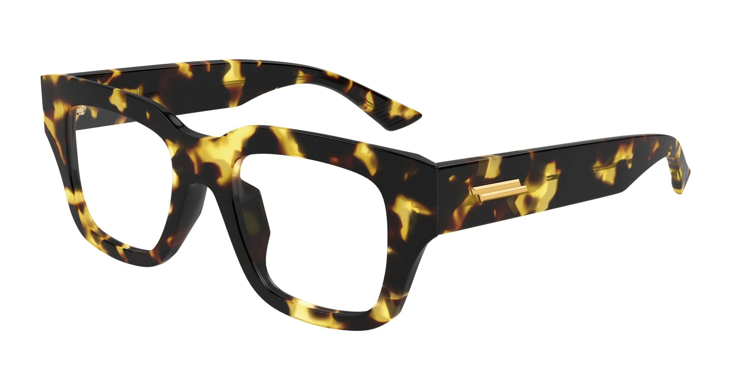 Bottega Veneta BV1361O 007 Montature da vista Acetato Havana Trasparente Squadrata - immagine 1