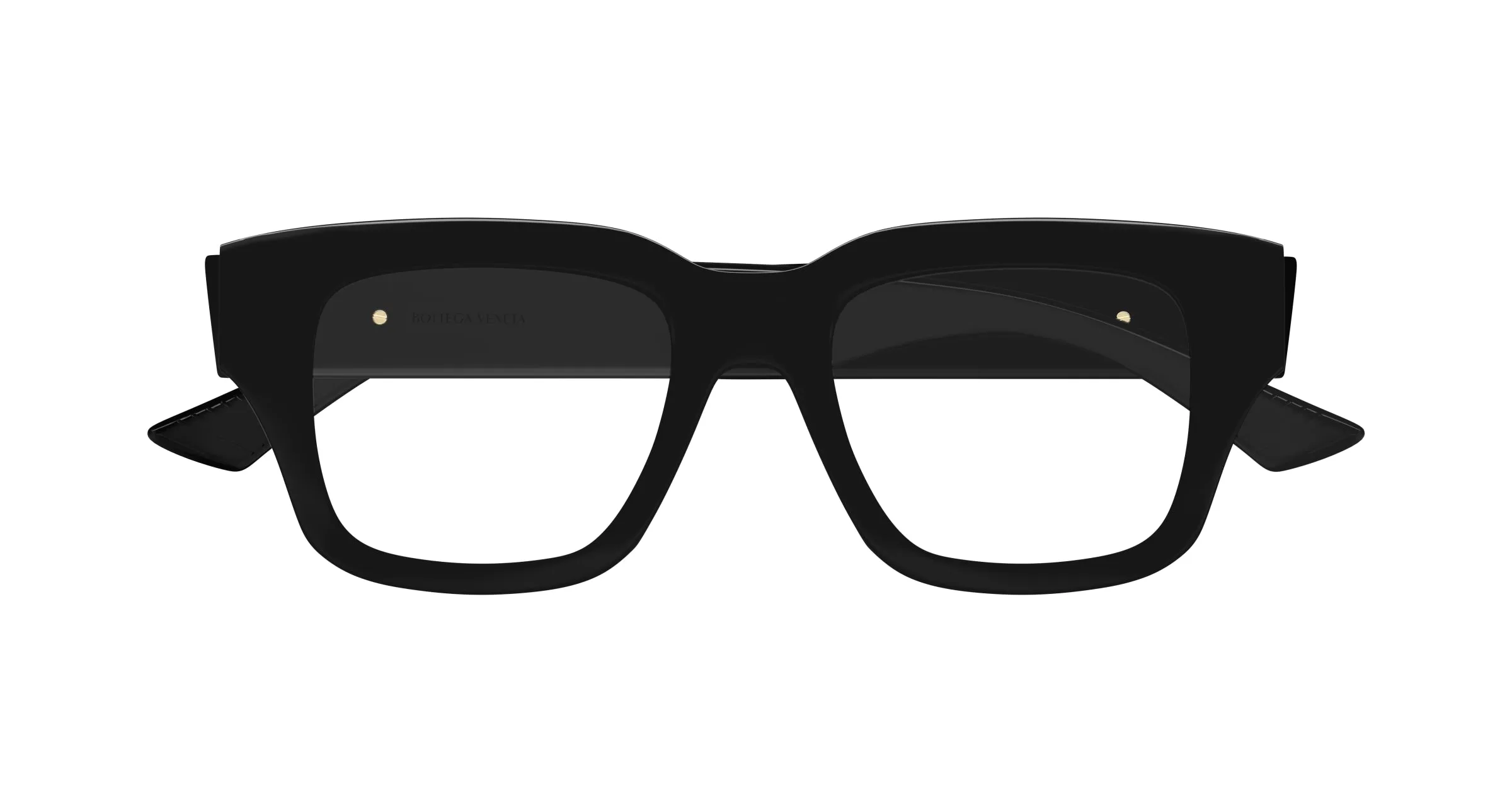 Bottega Veneta BV1361O 005 Montature da vista Acetato Nero Trasparente Squadrata - immagine 2