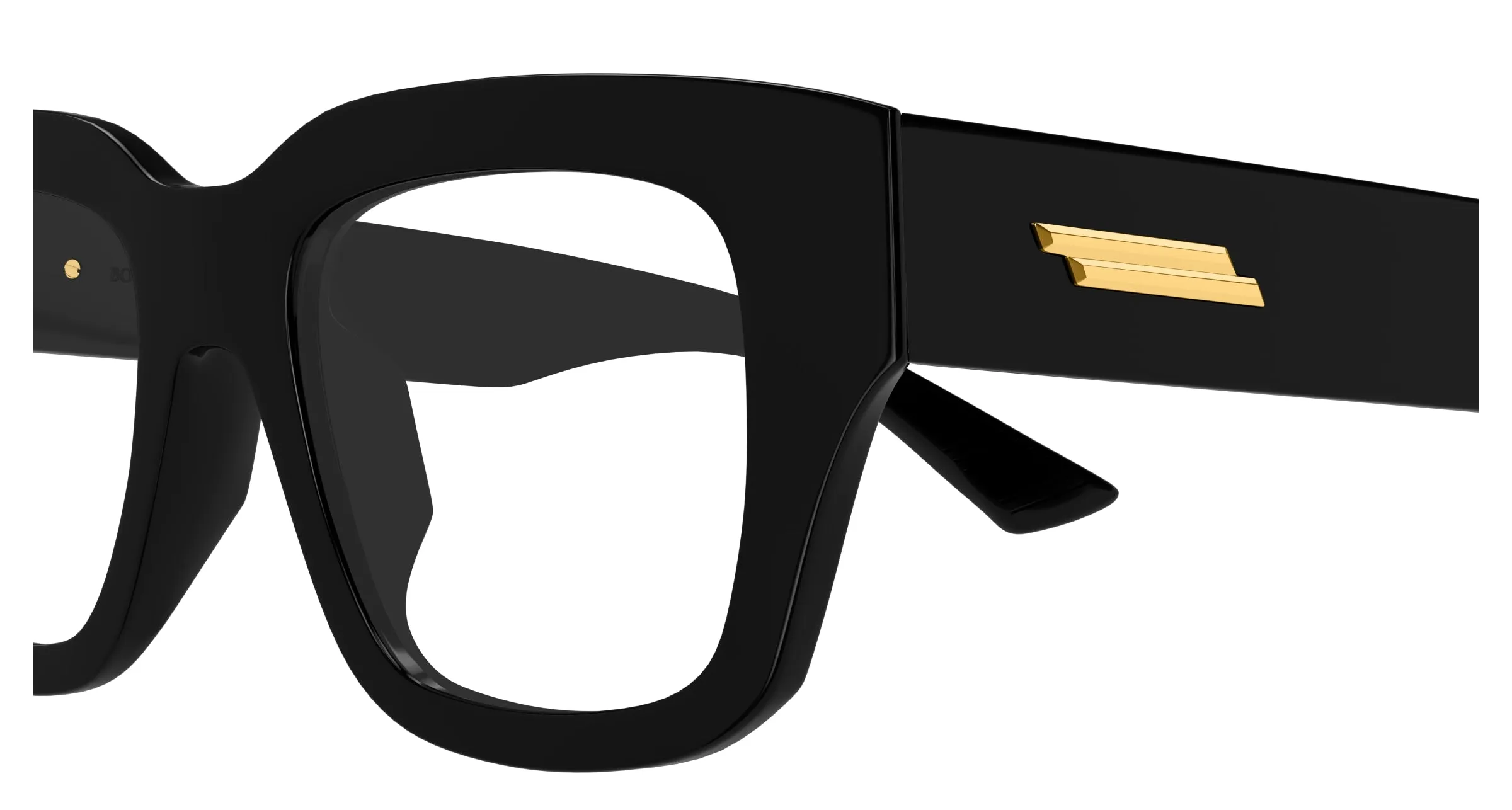 Bottega Veneta BV1361O 005 Montature da vista Acetato Nero Trasparente Squadrata - immagine 3