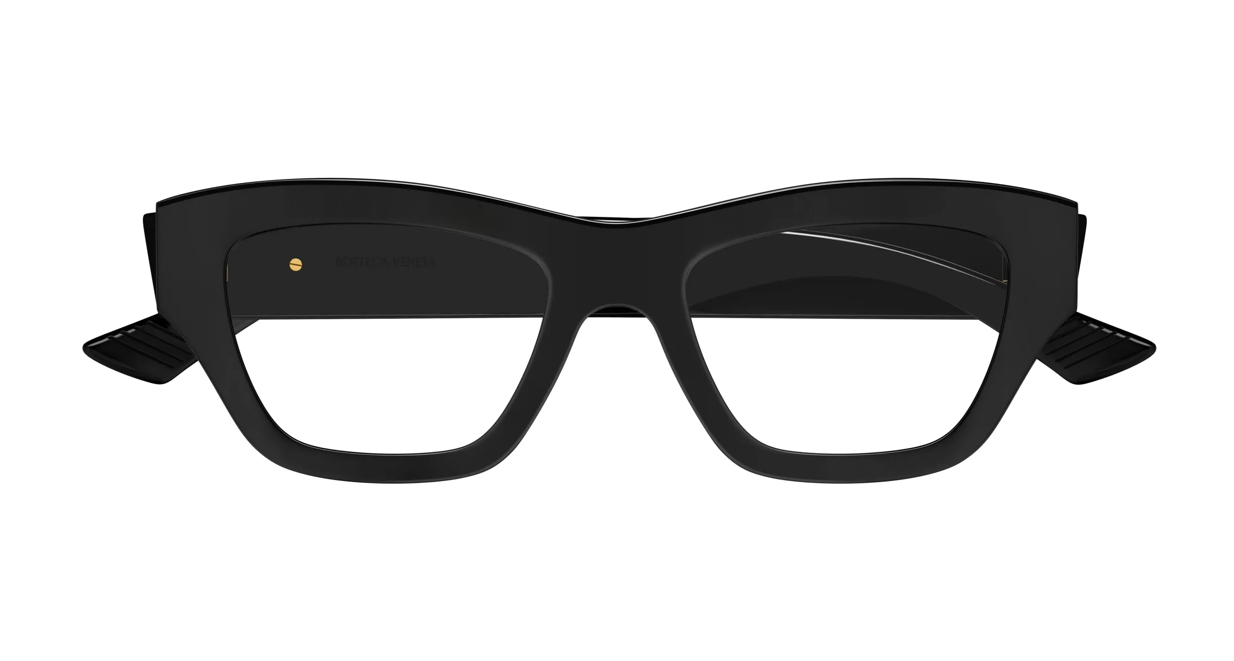 Bottega Veneta BV1360O 005 Montature da vista Acetato Nero Trasparente Squadrata - immagine 2