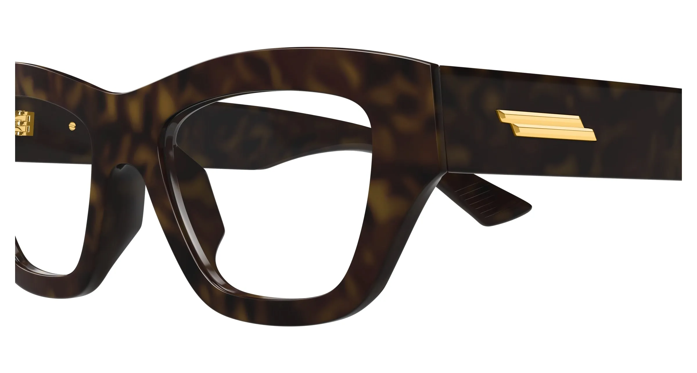 Bottega Veneta BV1360O 003 Montature da vista Acetato Havana Trasparente Squadrata - immagine 3