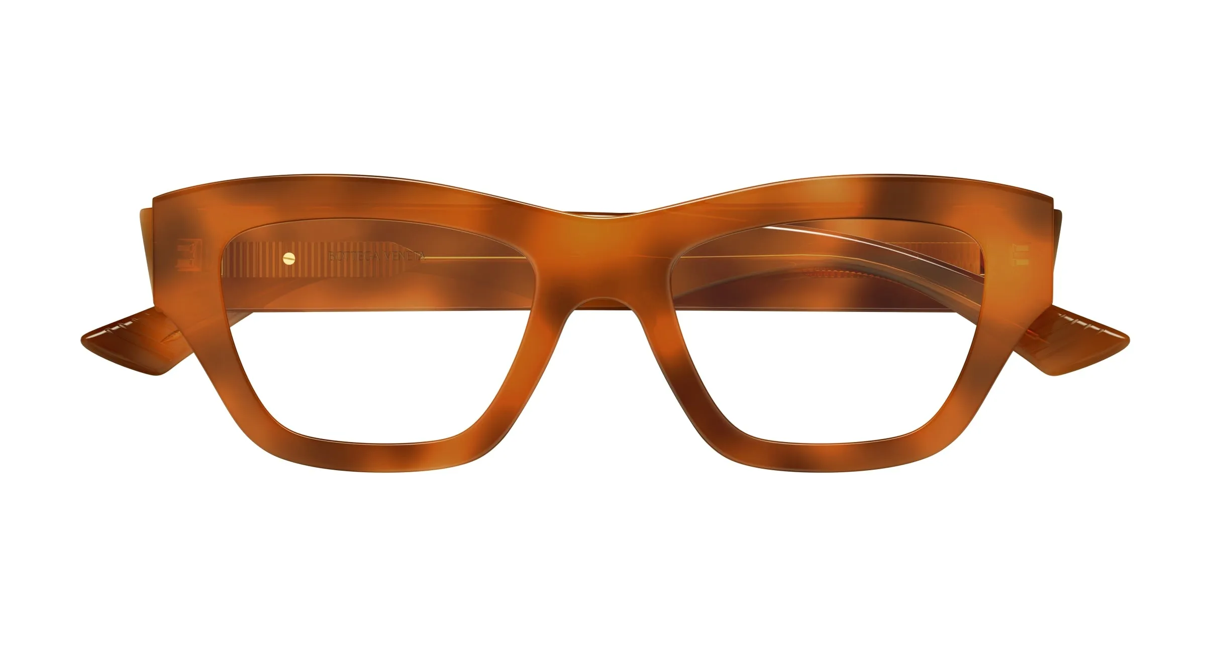 Bottega Veneta BV1360O 002 Montature da vista Acetato Havana Trasparente Squadrata - immagine 2