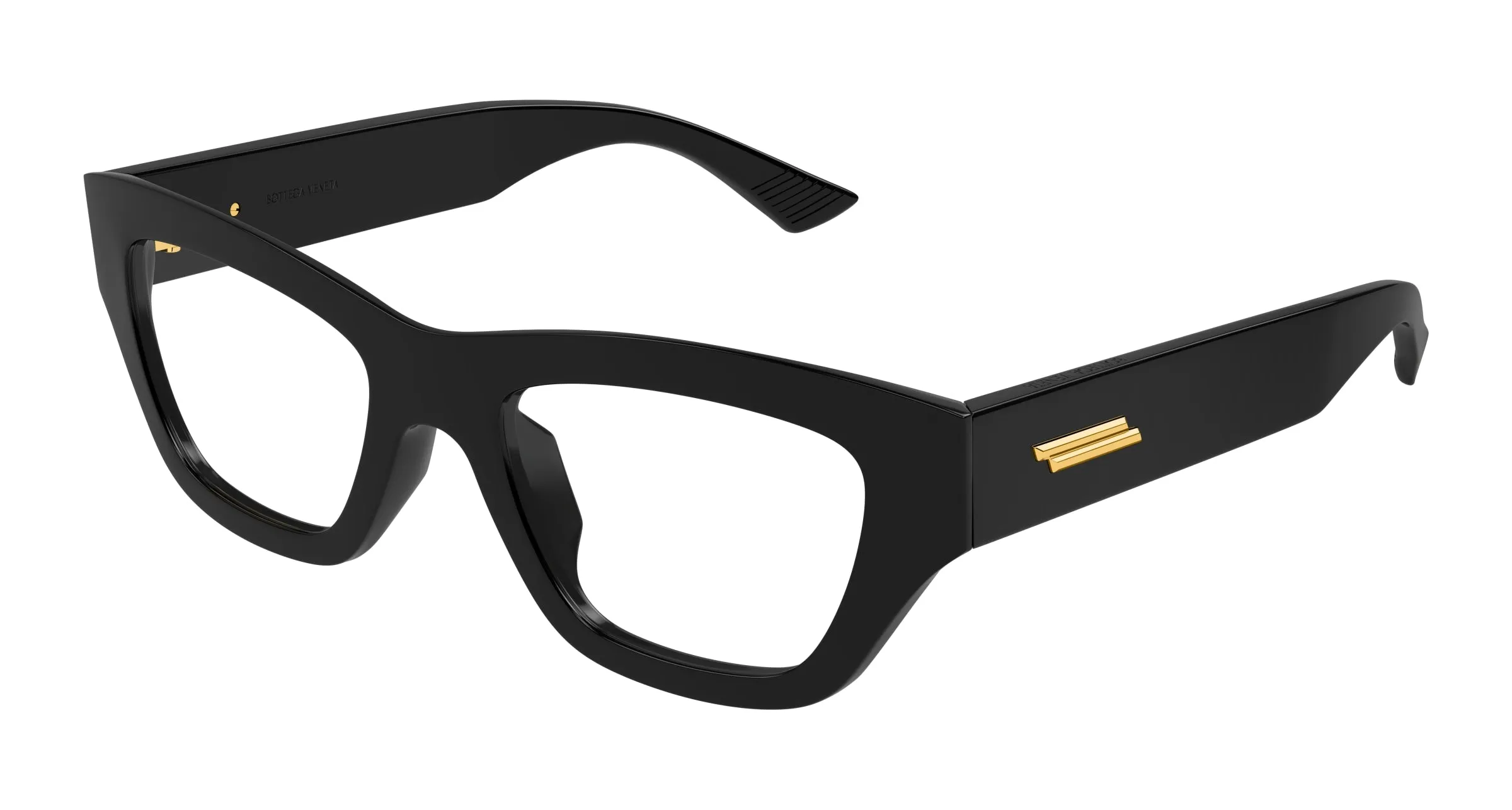 Bottega Veneta BV1360O 001 Montature da vista Acetato Nero Trasparente Squadrata - immagine 1