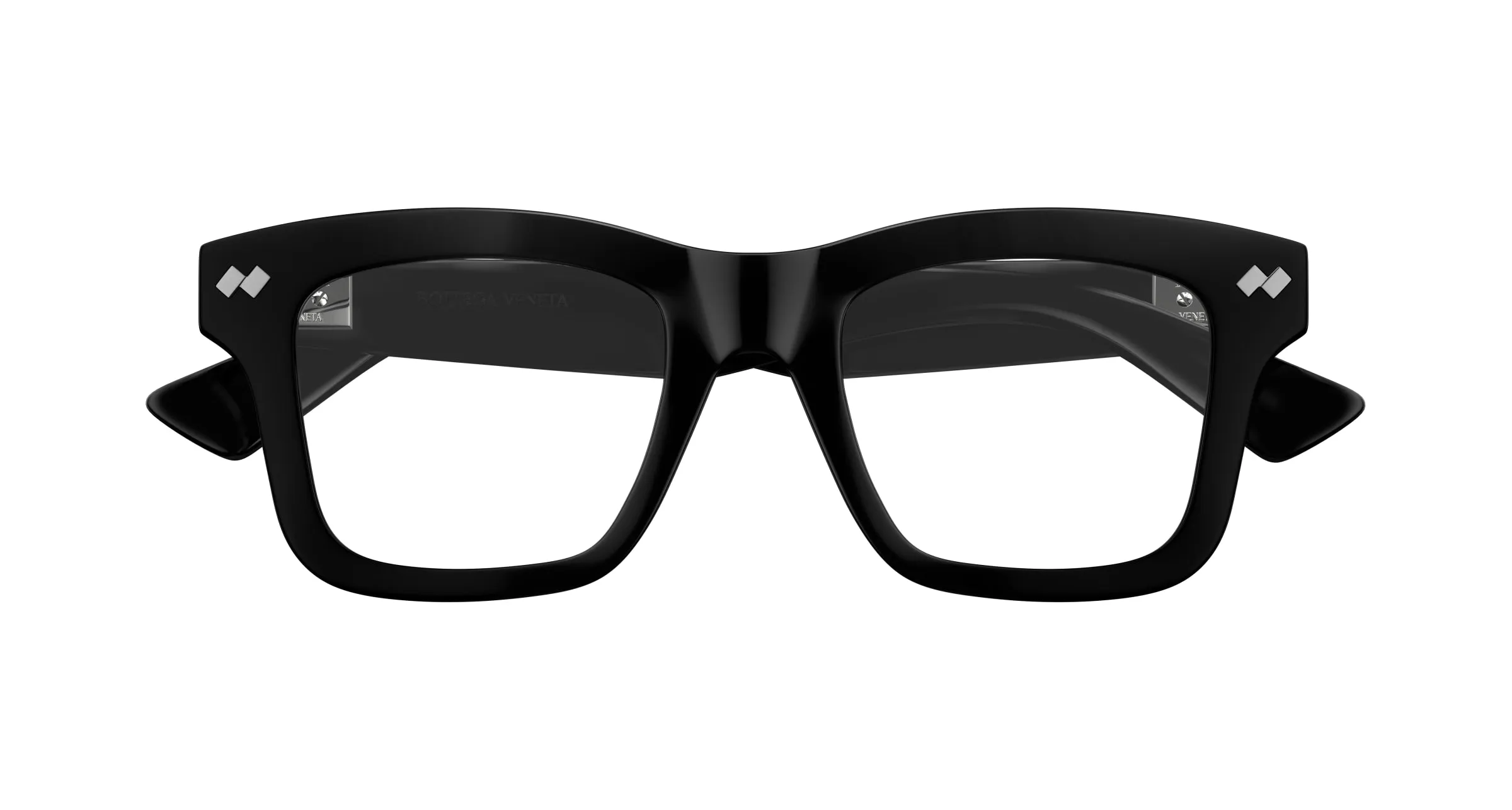 Bottega Veneta BV1353O 005 Montature da vista Acetato Nero Trasparente Squadrata - immagine 2