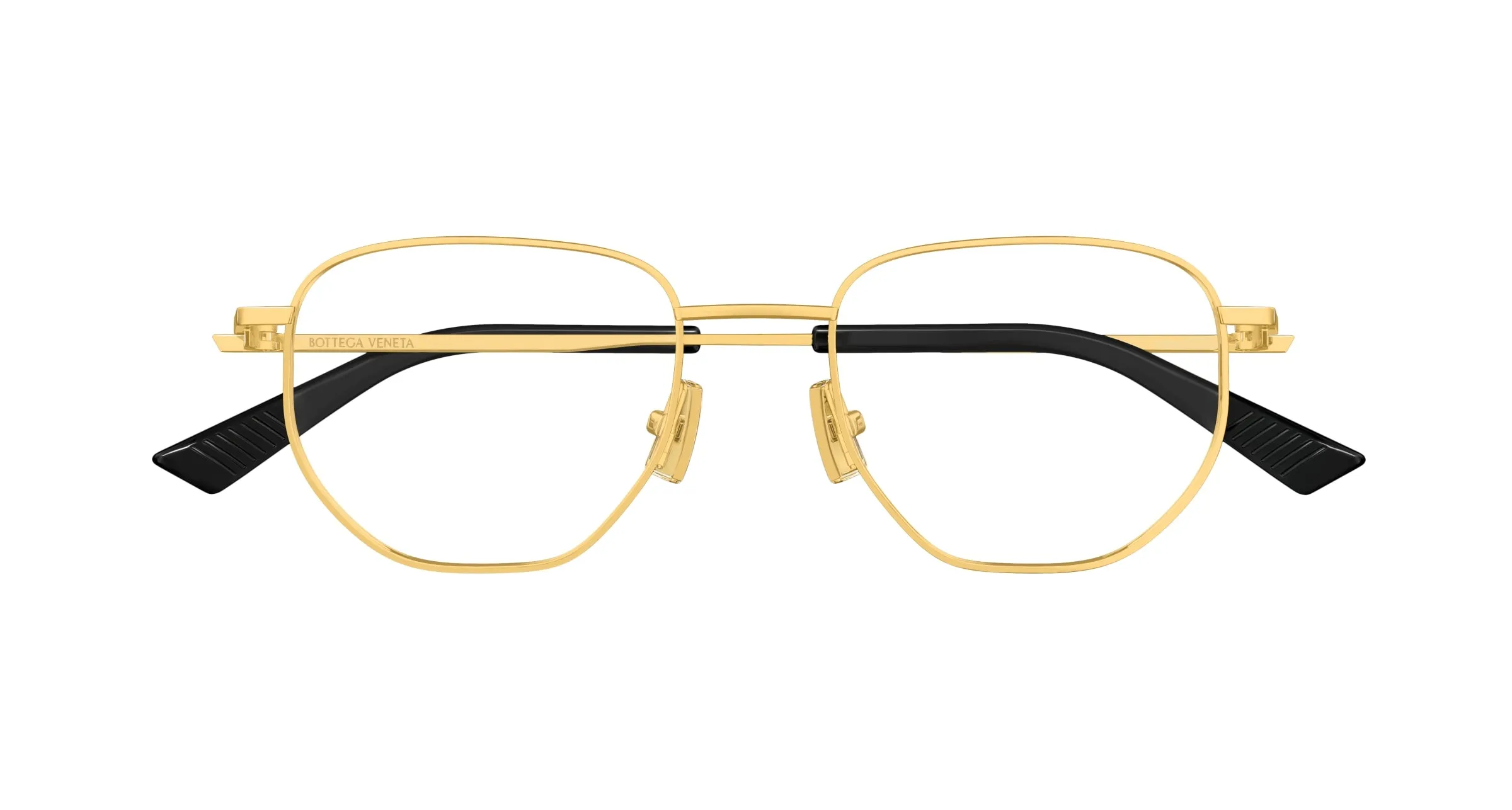 Bottega Veneta BV1301O 004 Montature da vista Metallo Oro Trasparente Rotonda - immagine 2