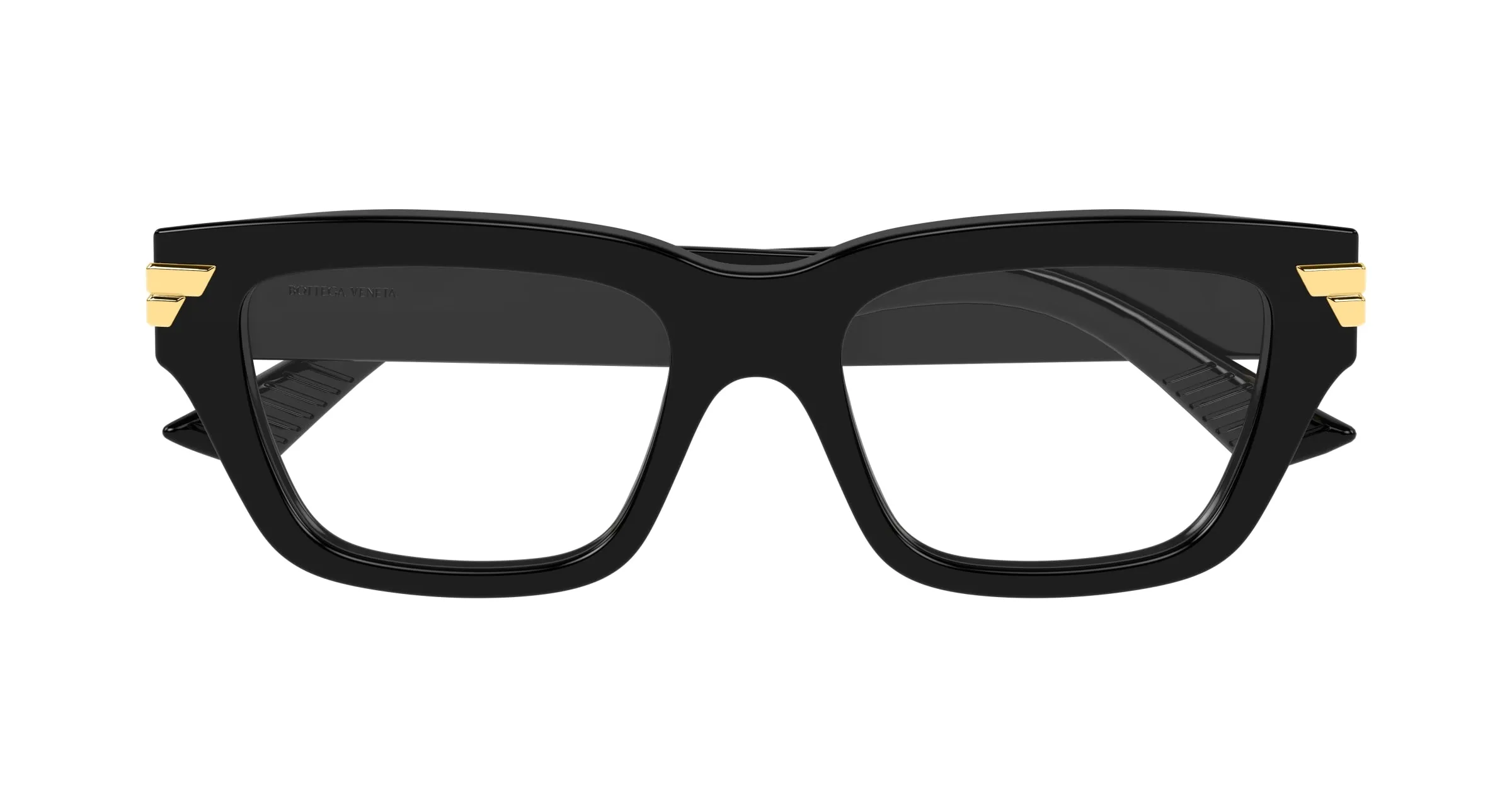 Bottega Veneta BV1190O 007 Montature da vista Acetato Nero Trasparente Squadrata - immagine 2