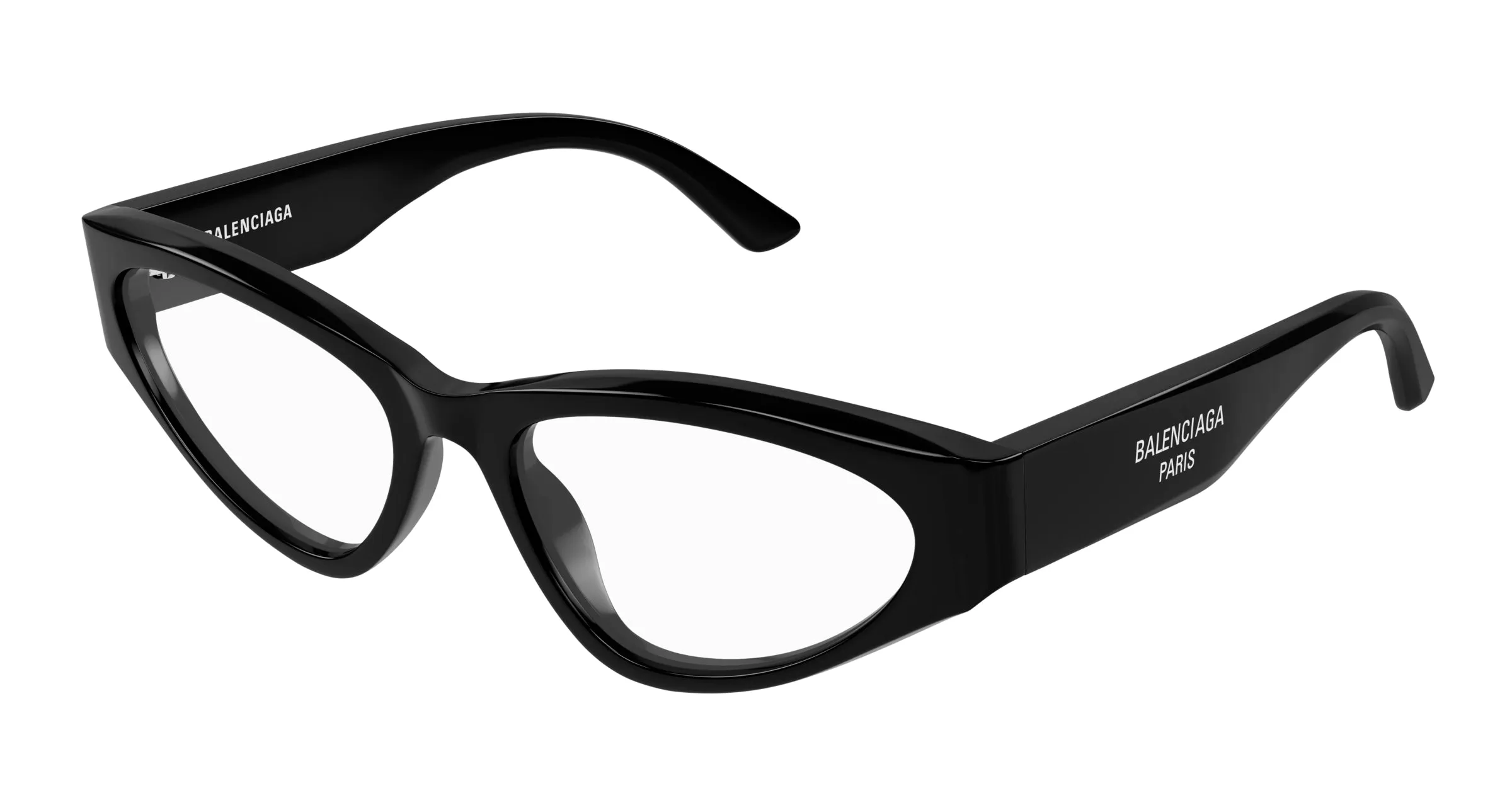 Balenciaga BB0391O 001 Montature da vista Acetato Nero Trasparente Cat Eye - immagine 1