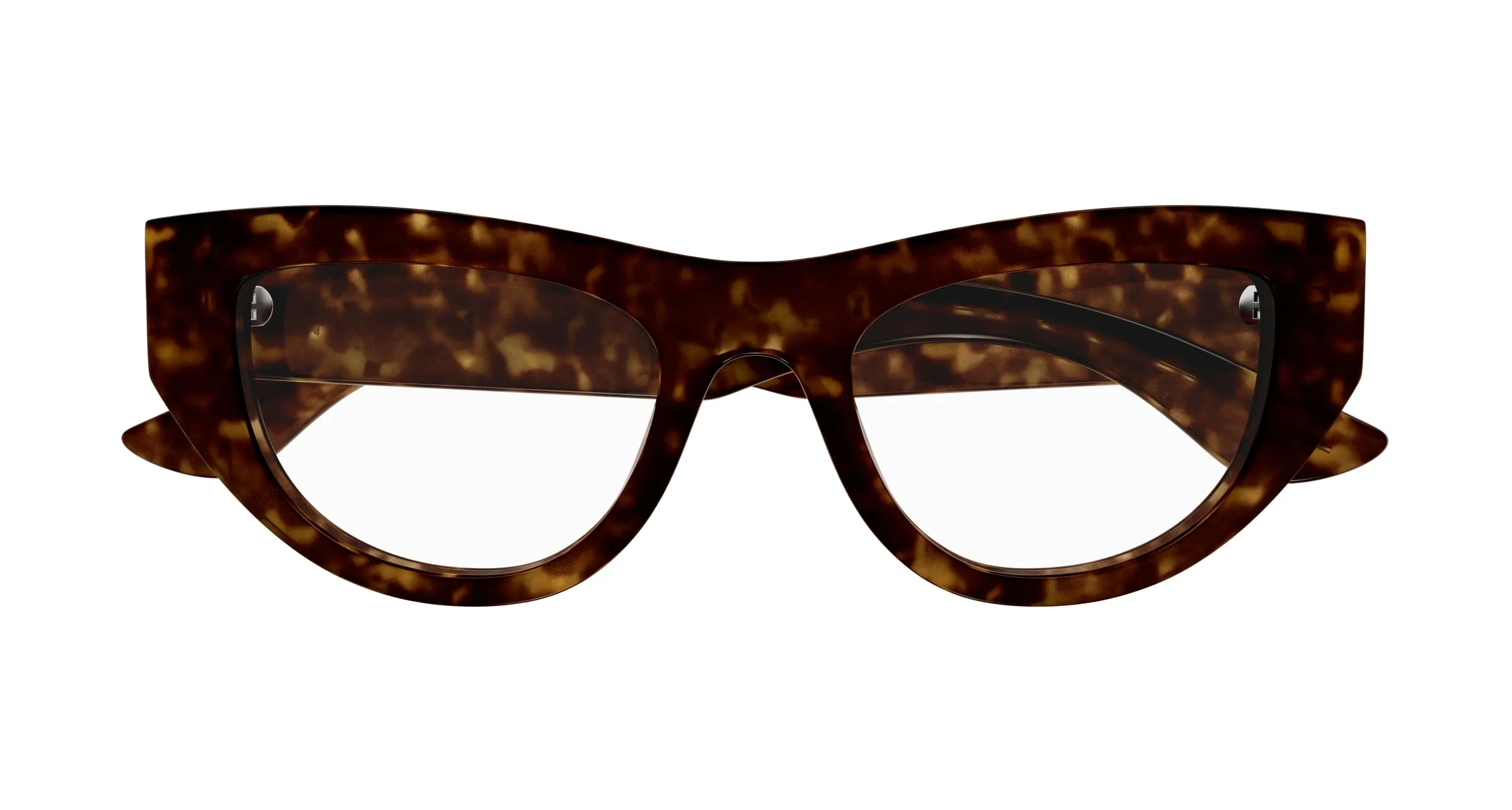 Alexander McQueen AM0512O 002 Montature da vista Acetato Havana Trasparente Cat Eye - immagine 2