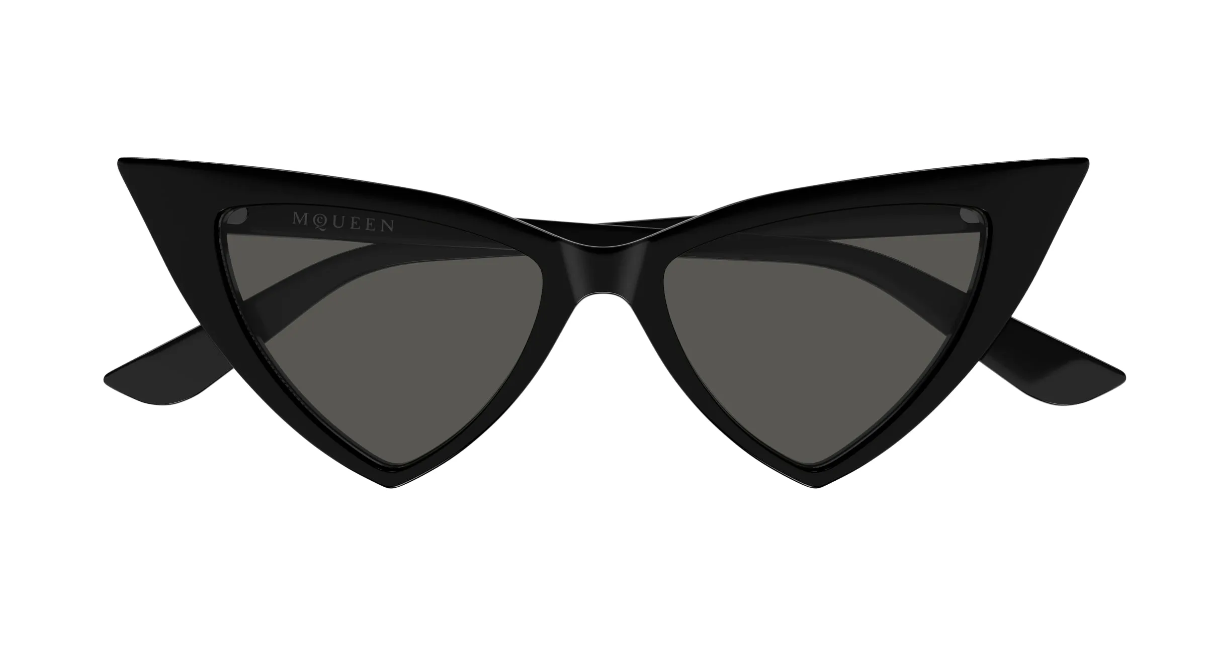 Alexander McQueen AM0518S 002 Occhiali da sole Acetato Nero Grigio Cat Eye - immagine 2