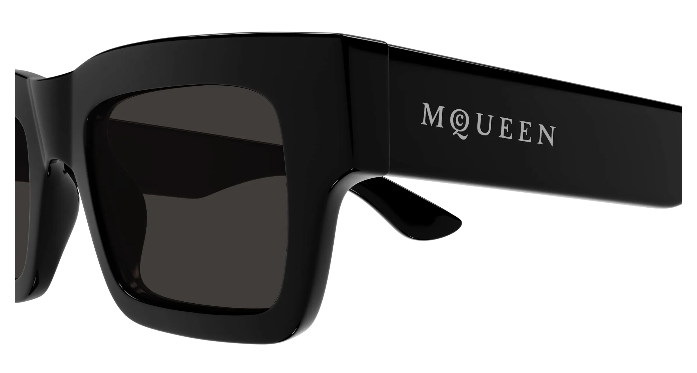 Alexander McQueen AM0508S 001 Occhiali da sole Acetato Nero Grigio Cat Eye - immagine 3