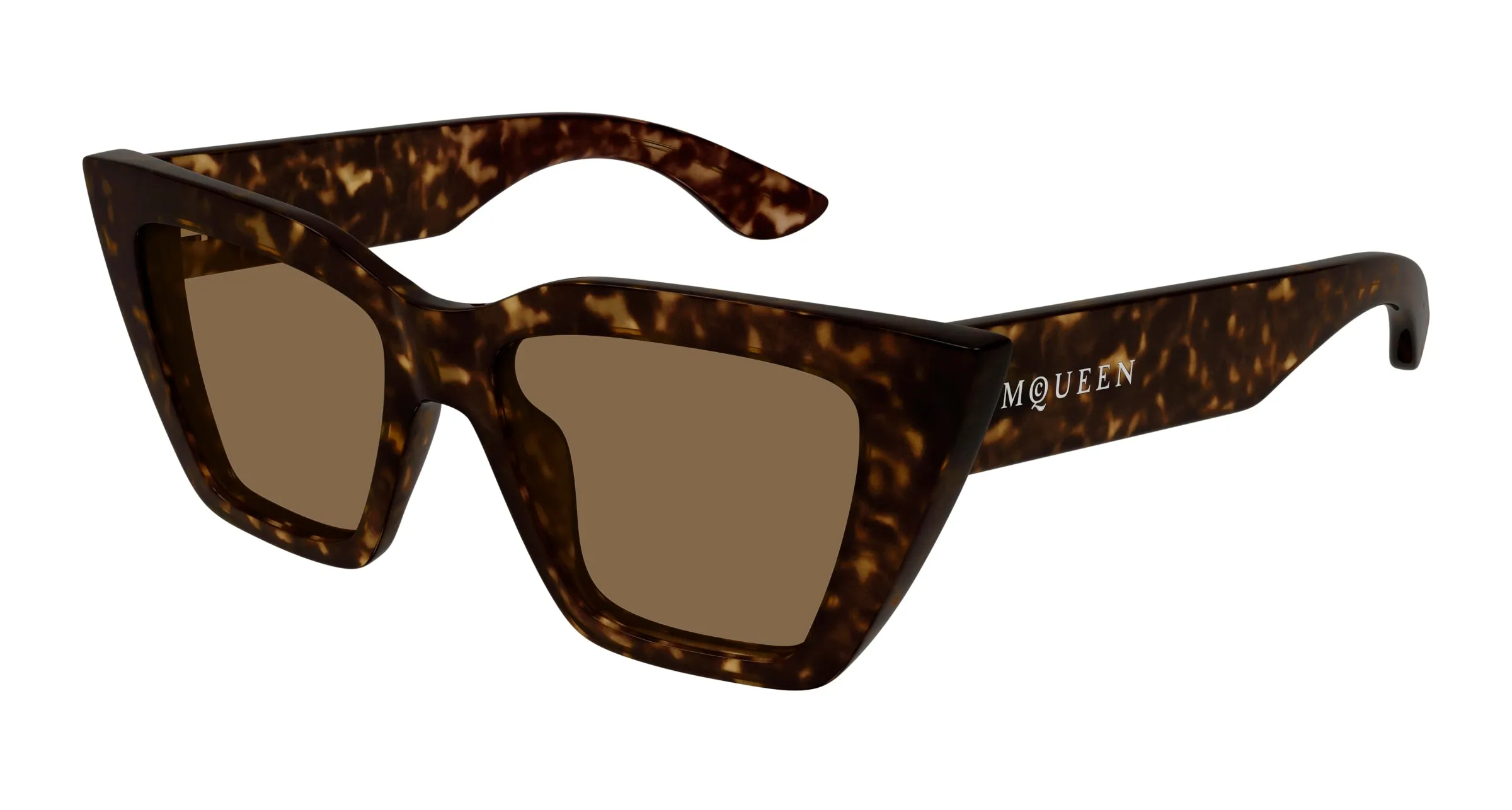 Alexander McQueen AM0507S 002 Occhiali da sole Acetato Havana Marrone Cat Eye - immagine 1