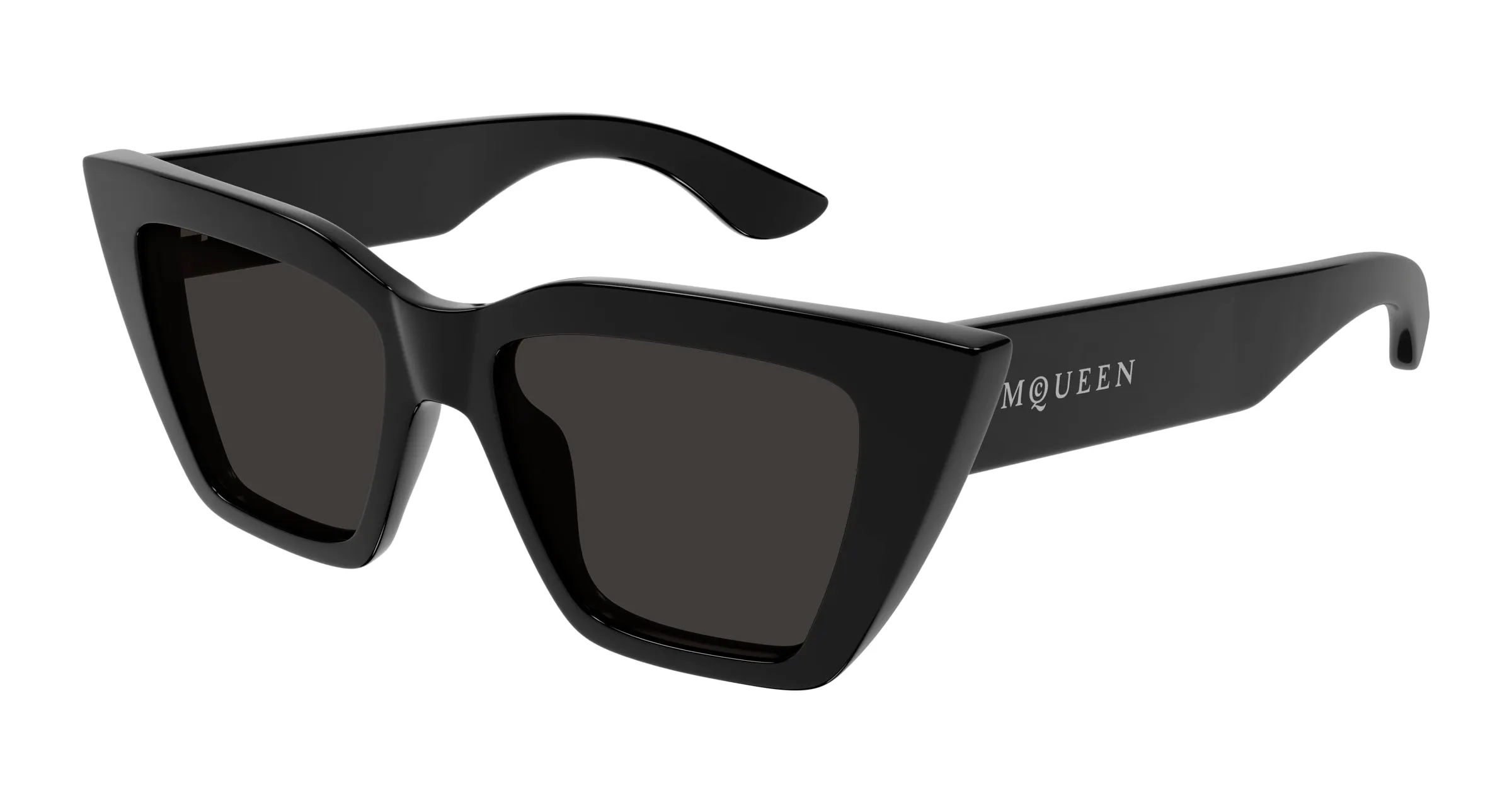 Alexander McQueen AM0507S 001 Occhiali da sole Acetato Nero Grigio Cat Eye - immagine 1