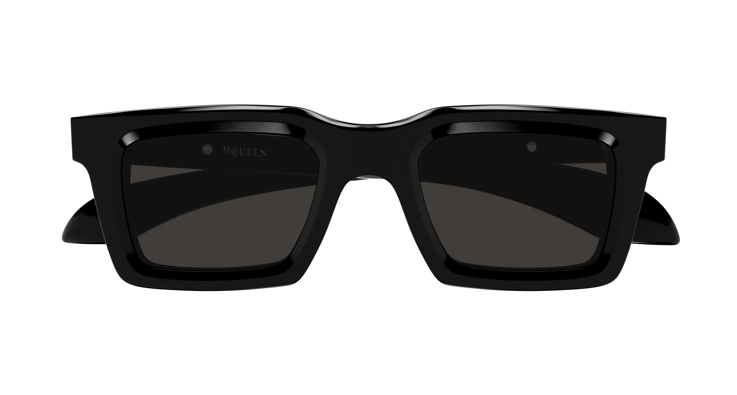 Alexander McQueen AM0506S 001 Occhiali da sole Acetato Nero Grigio Squadrata - immagine 2