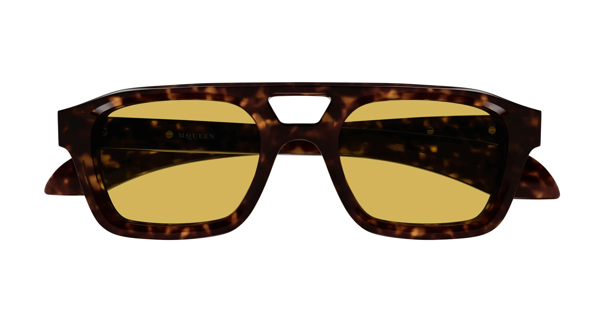 Alexander McQueen AM0505S 002 Occhiali da sole Acetato Havana Pilot - immagine 2