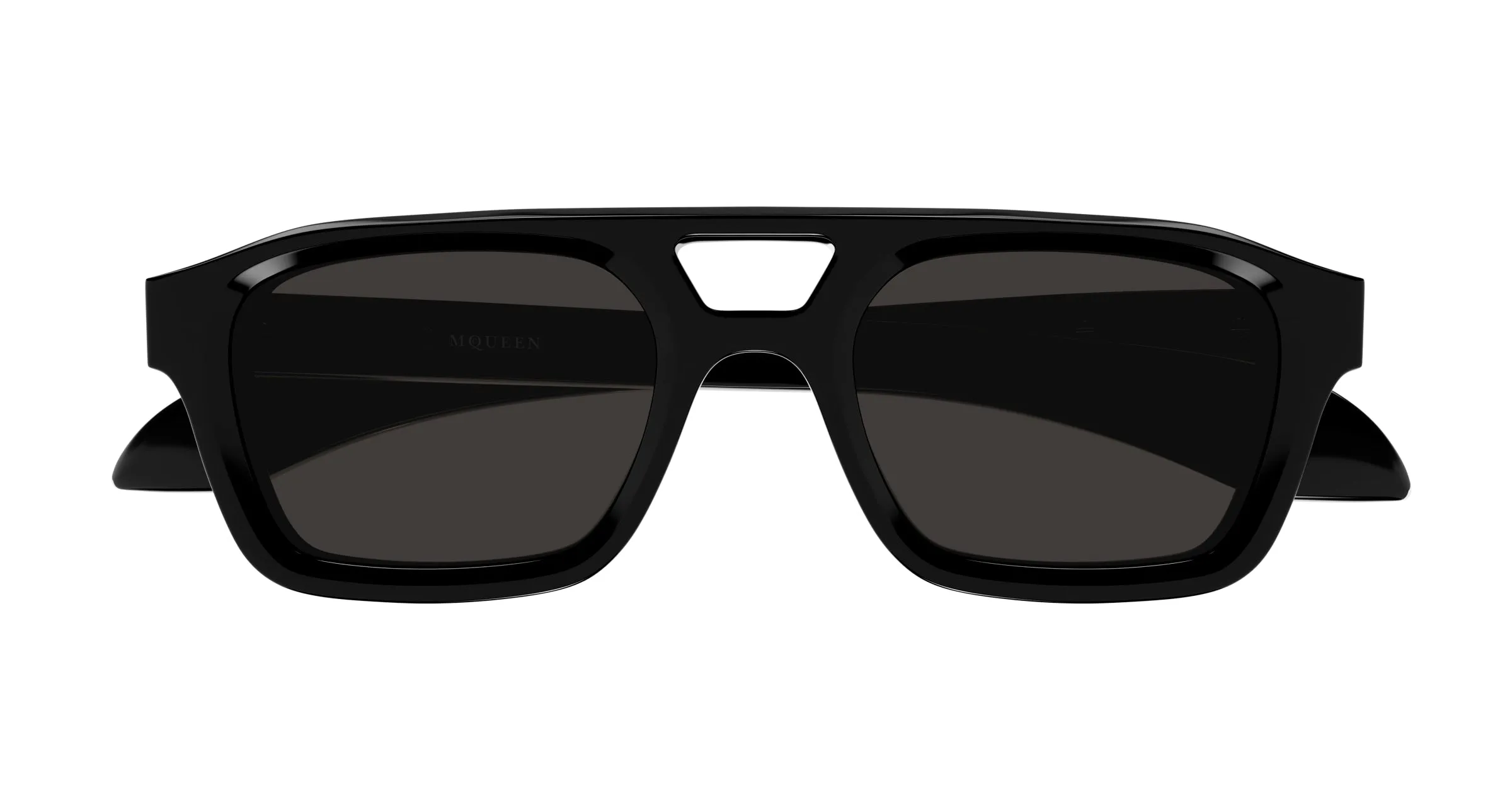 Alexander McQueen AM0505S 001 Occhiali da sole Acetato Nero Grigio Pilot - immagine 2