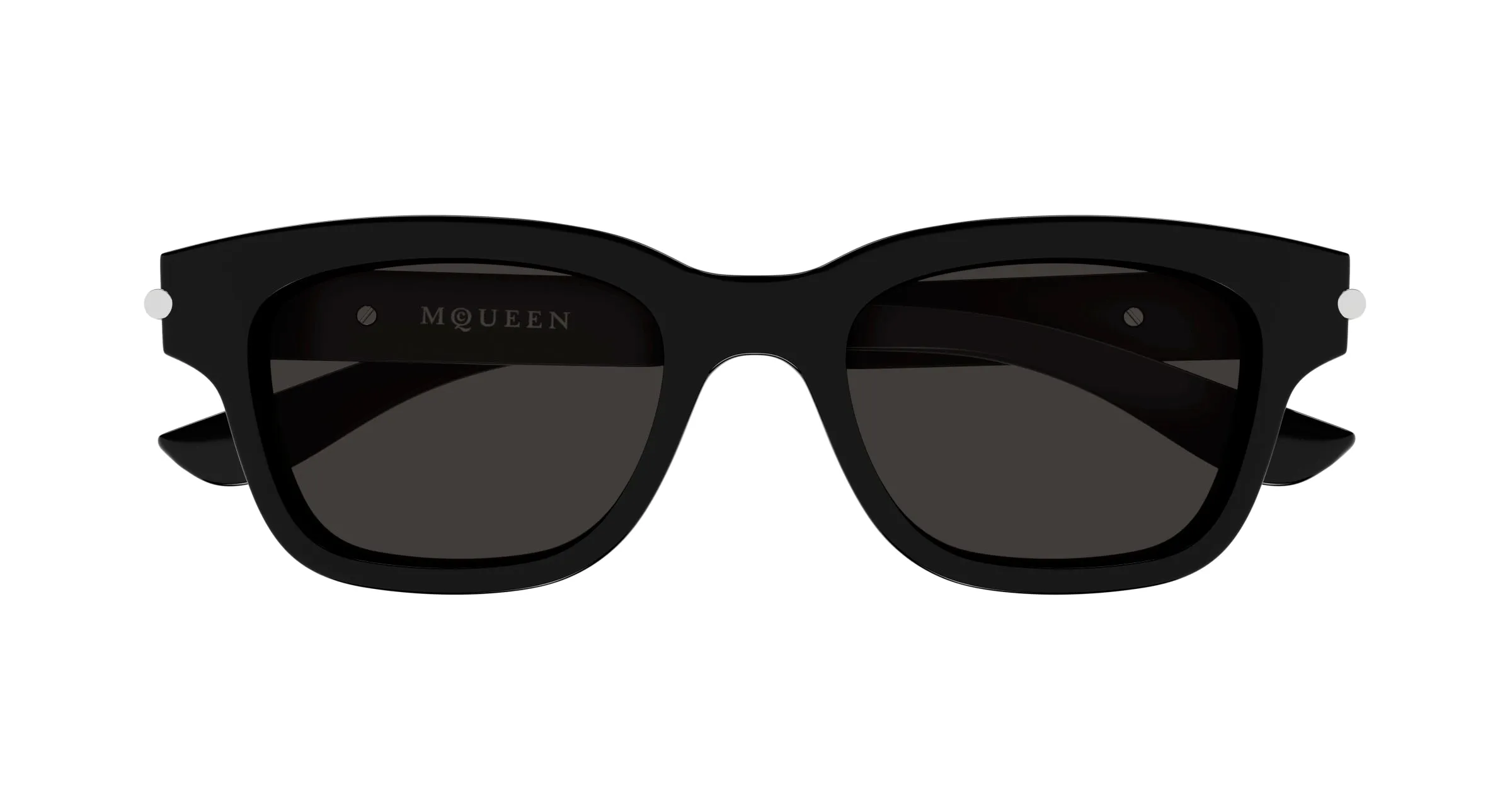 Alexander McQueen AM0497S 001 Occhiali da sole Acetato Nero Grigio Squadrata - immagine 2