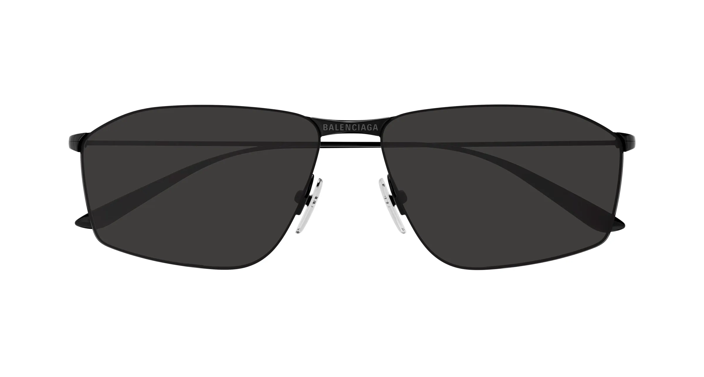 Balenciaga BB0413S 001 Occhiali da sole Metallo Nero Grigio Squadrata - immagine 2