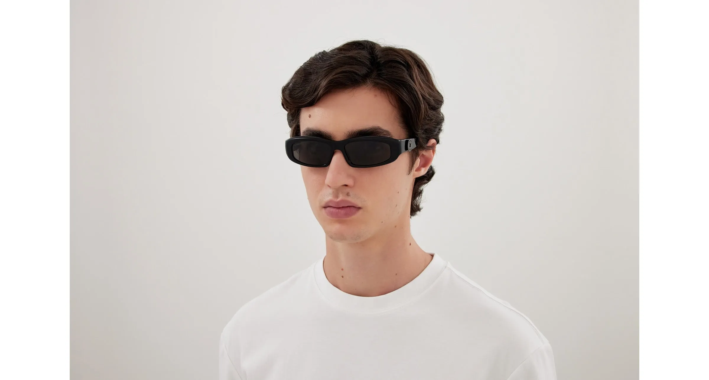 Balenciaga BB0408S 001 Occhiali da sole Acetato Nero Grigio Squadrata - immagine 4