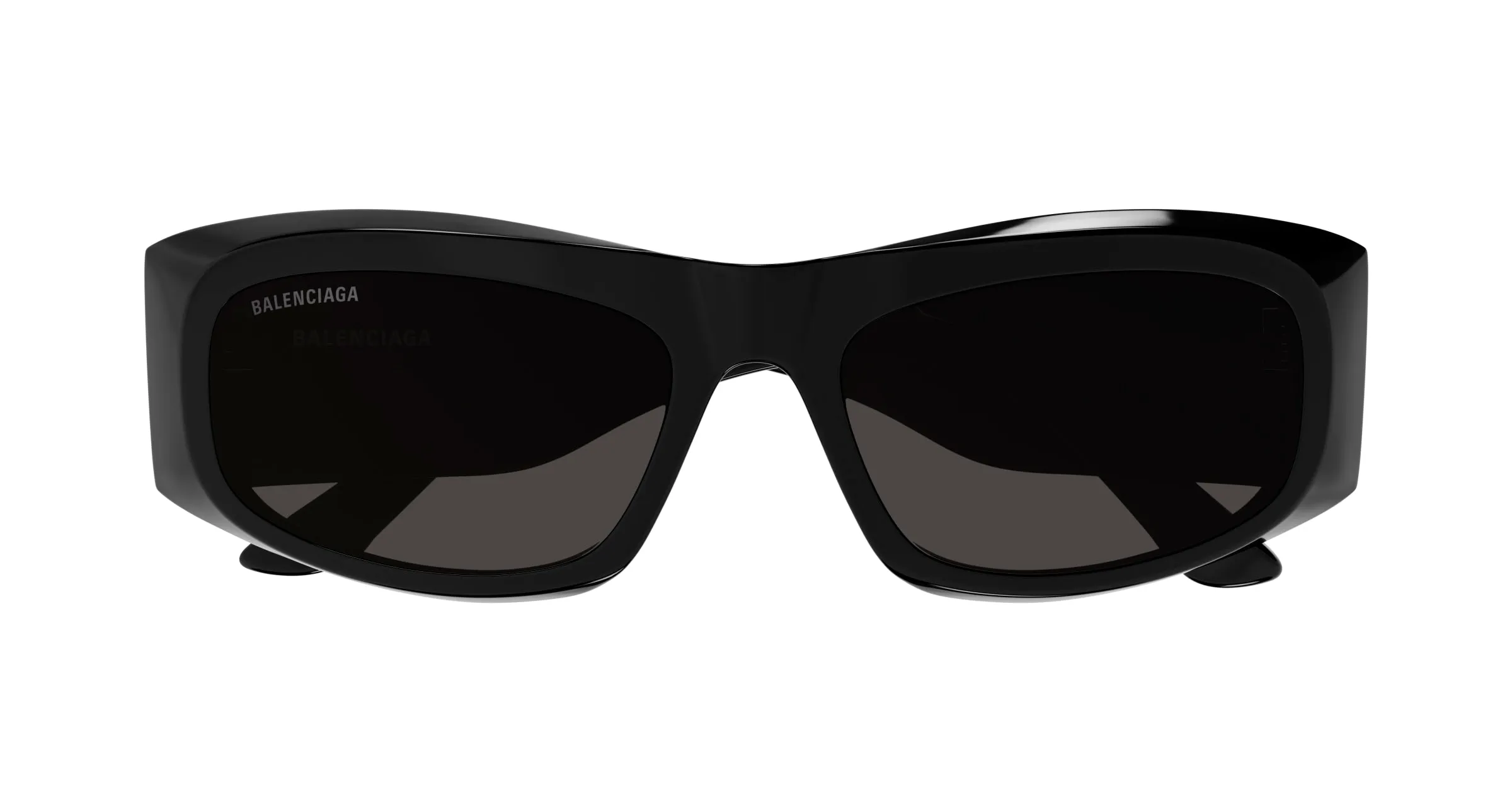 Balenciaga BB0395S 001 Occhiali da sole Acetato Nero Grigio Squadrata - immagine 2