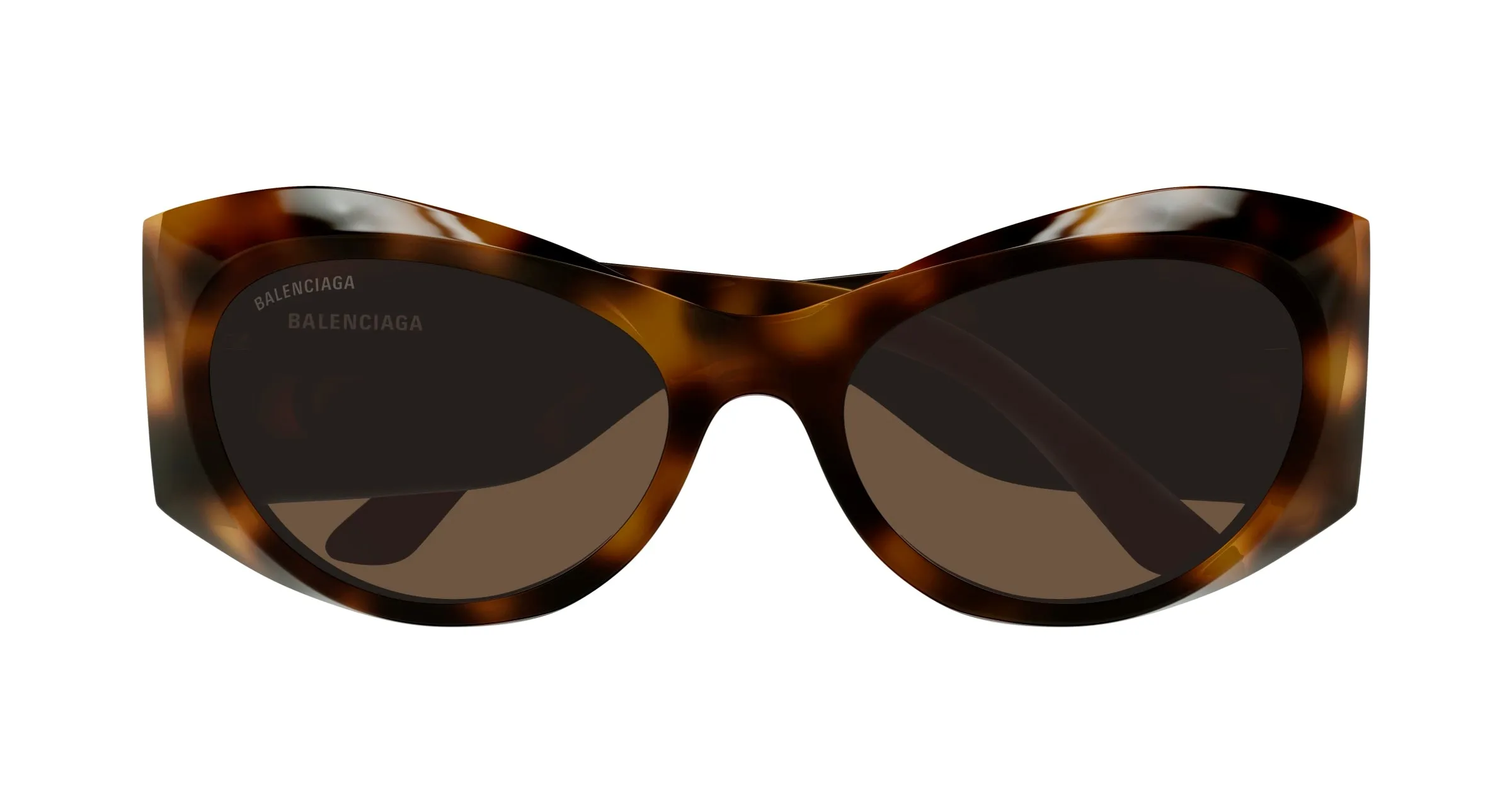 Balenciaga BB0394S 002 Occhiali da sole Acetato Havana Marrone Farfalla - immagine 2