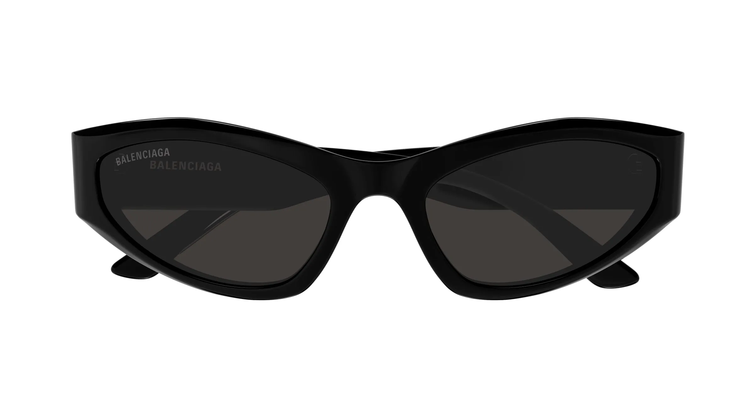 Balenciaga BB0387S 001 Occhiali da sole Acetato Nero Grigio Geometrica - immagine 2