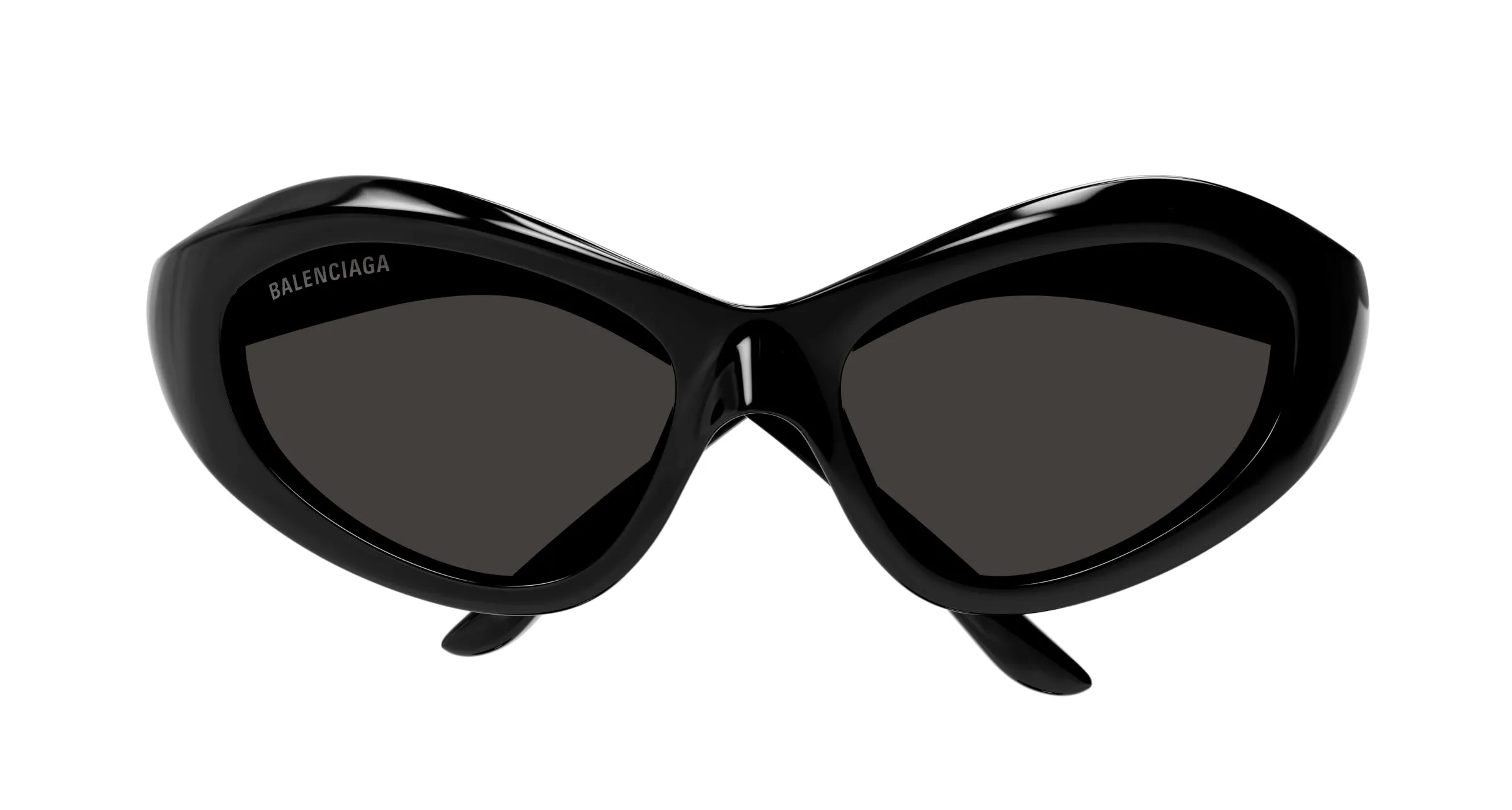 Balenciaga BB0386S 001 Occhiali da sole Bio-iniettato Nero Grigio Cat Eye - immagine 2