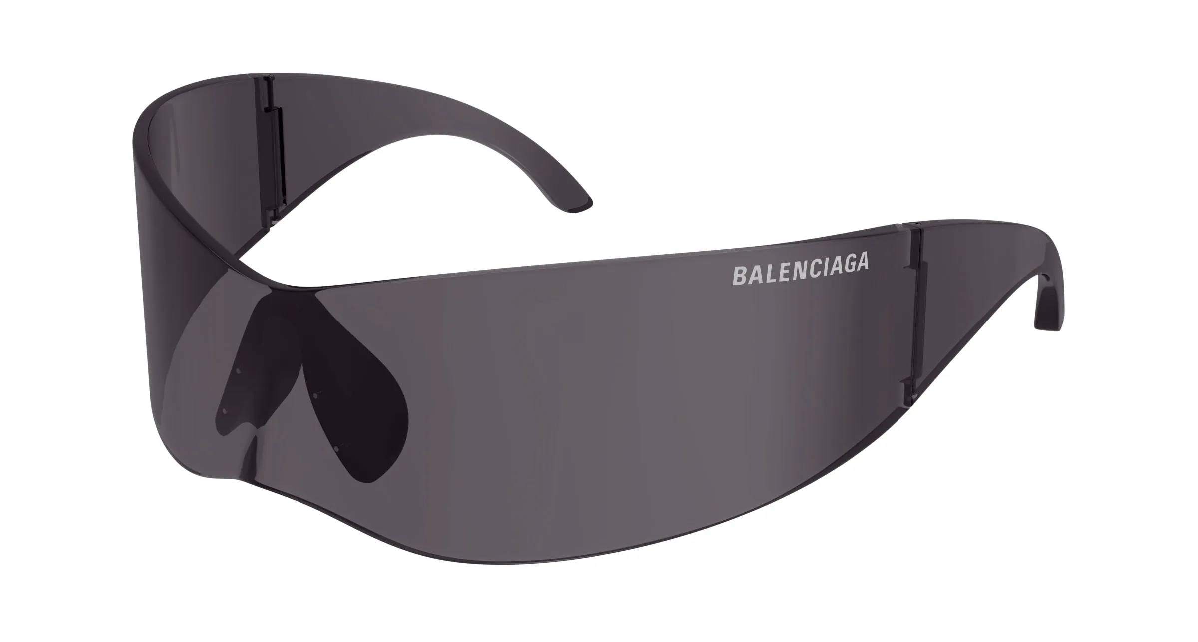 Balenciaga BB0299S 001 Occhiali da sole Nylon Grigio Grigio Maschera - immagine 1