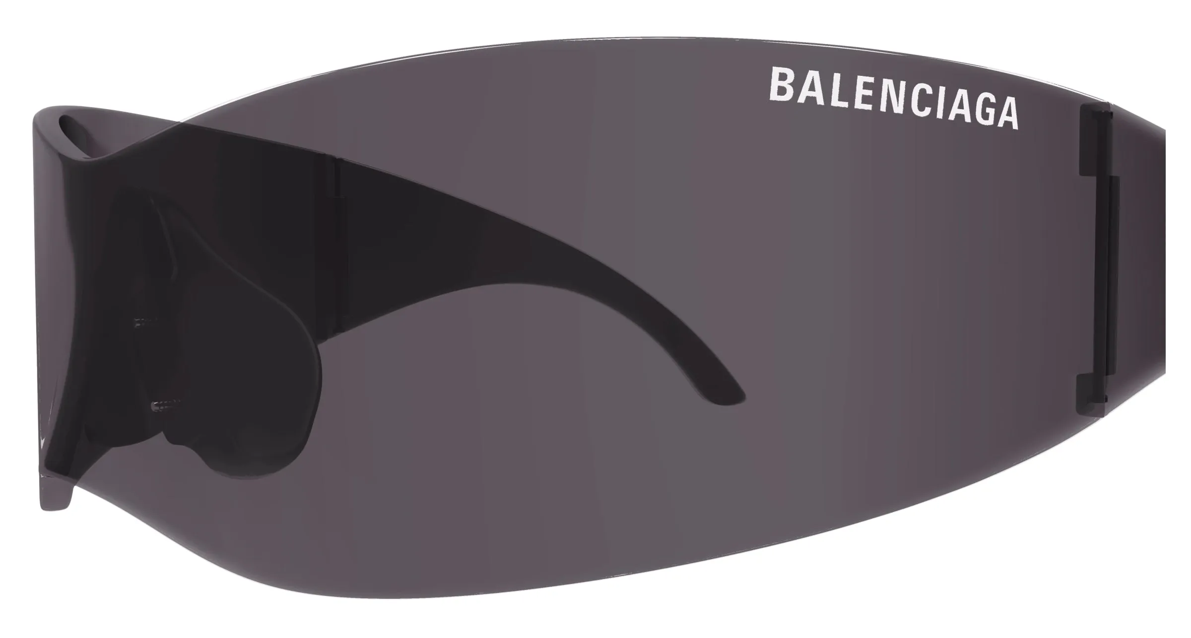 Balenciaga BB0299S 001 Occhiali da sole Nylon Grigio Grigio Maschera - immagine 3
