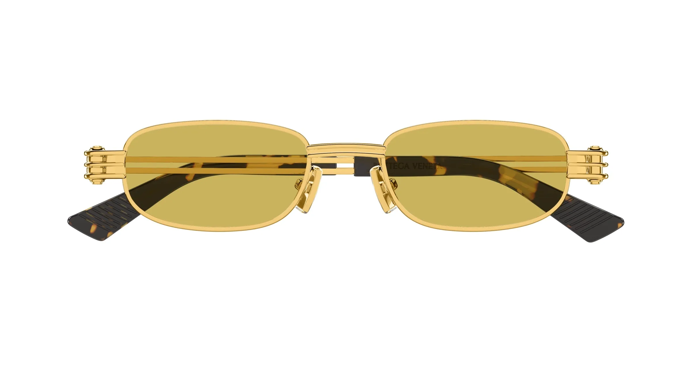 Bottega Veneta BV1381S 002 Occhiali da sole Metallo Oro Squadrata - immagine 2