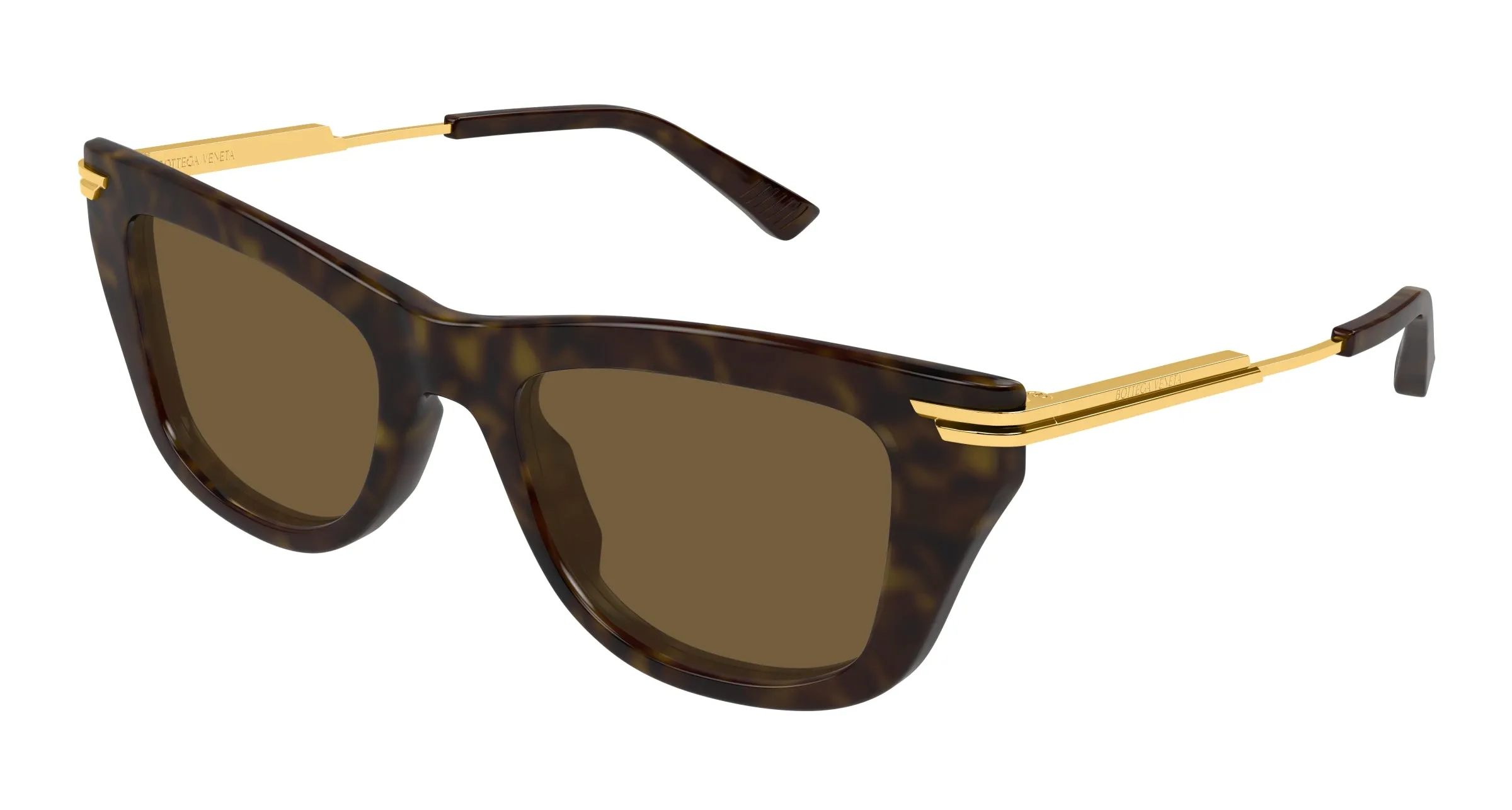 Bottega Veneta BV1369S 002 Occhiali da sole Acetato Havana Marrone Squadrata - immagine 1