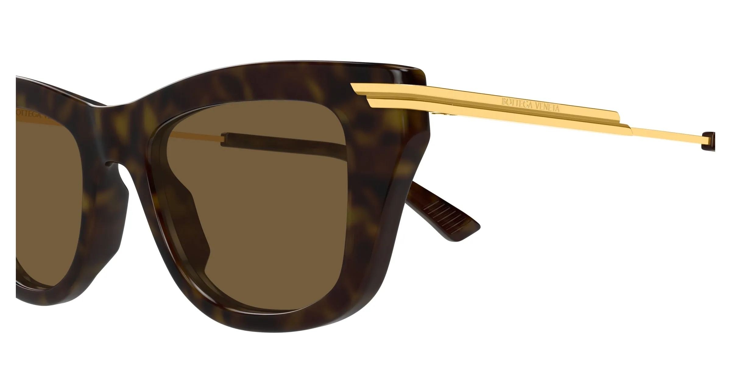 Bottega Veneta BV1369S 002 Occhiali da sole Acetato Havana Marrone Squadrata - immagine 3