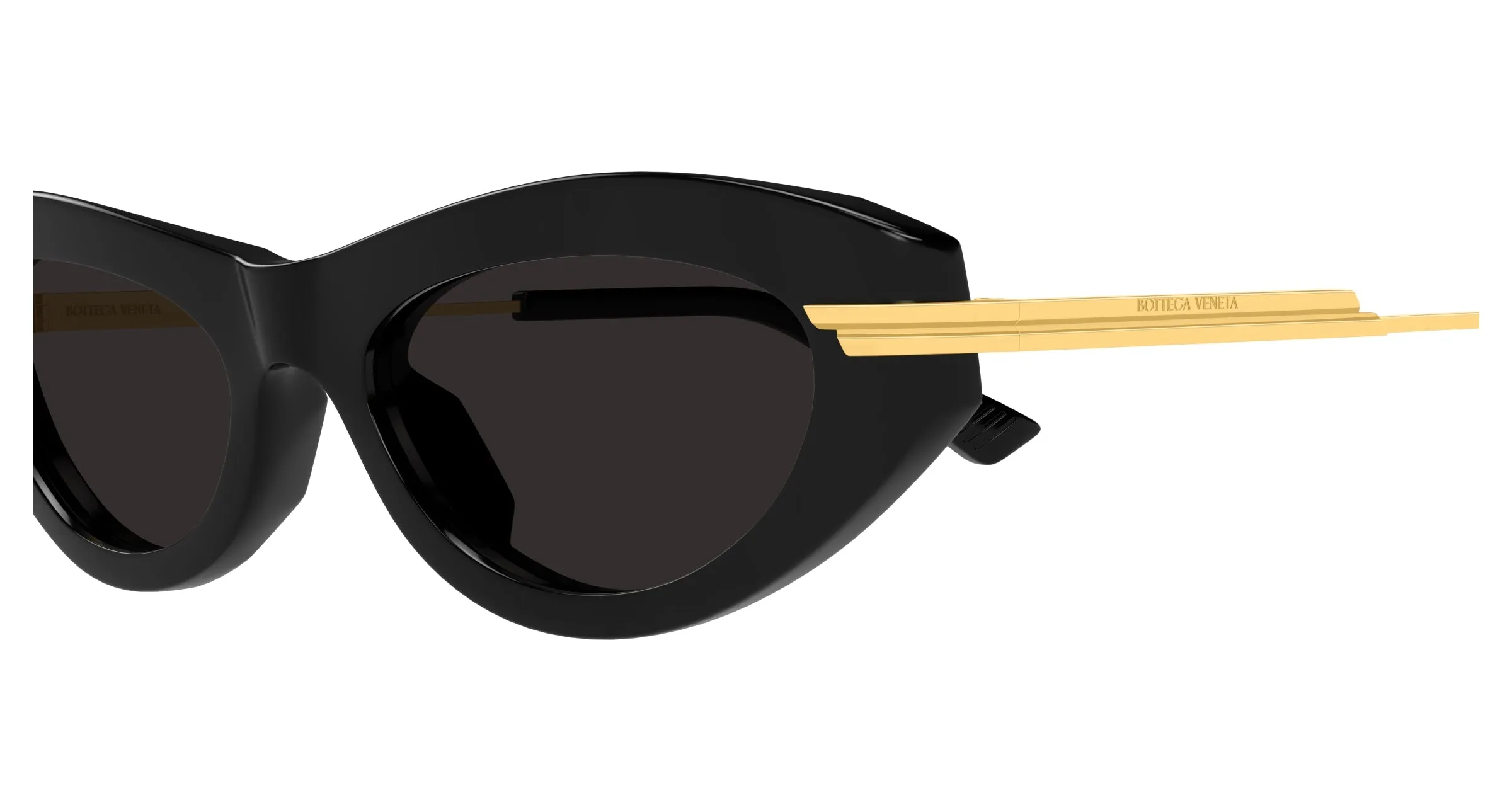 Bottega Veneta BV1368S 001 Occhiali da sole Acetato Nero Grigio Rotonda - immagine 3