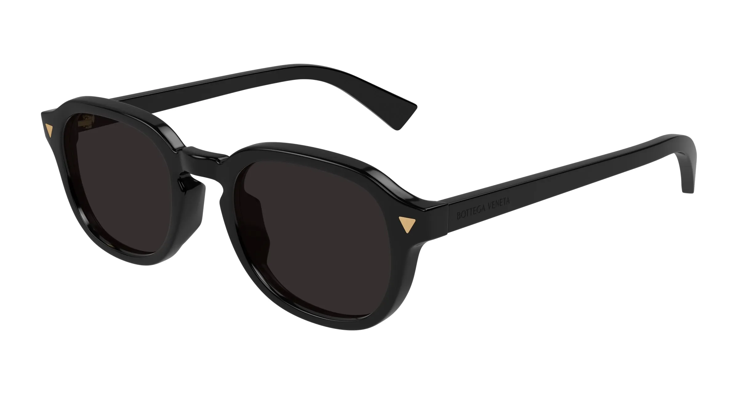 Bottega Veneta BV1364S 001 Occhiali da sole Acetato Nero Grigio Rotonda - immagine 1