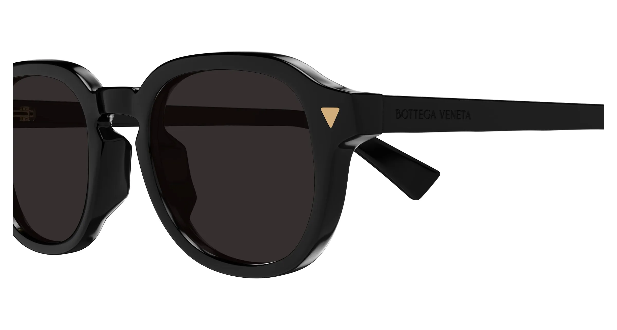 Bottega Veneta BV1364S 001 Occhiali da sole Acetato Nero Grigio Rotonda - immagine 3