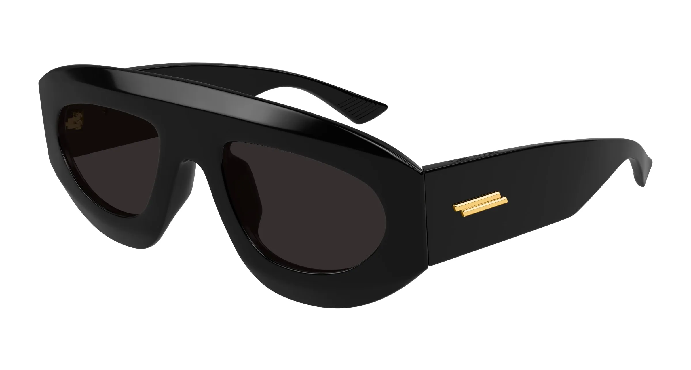 Bottega Veneta BV1358S 001 Occhiali da sole Acetato Nero Grigio Geometrica - immagine 1