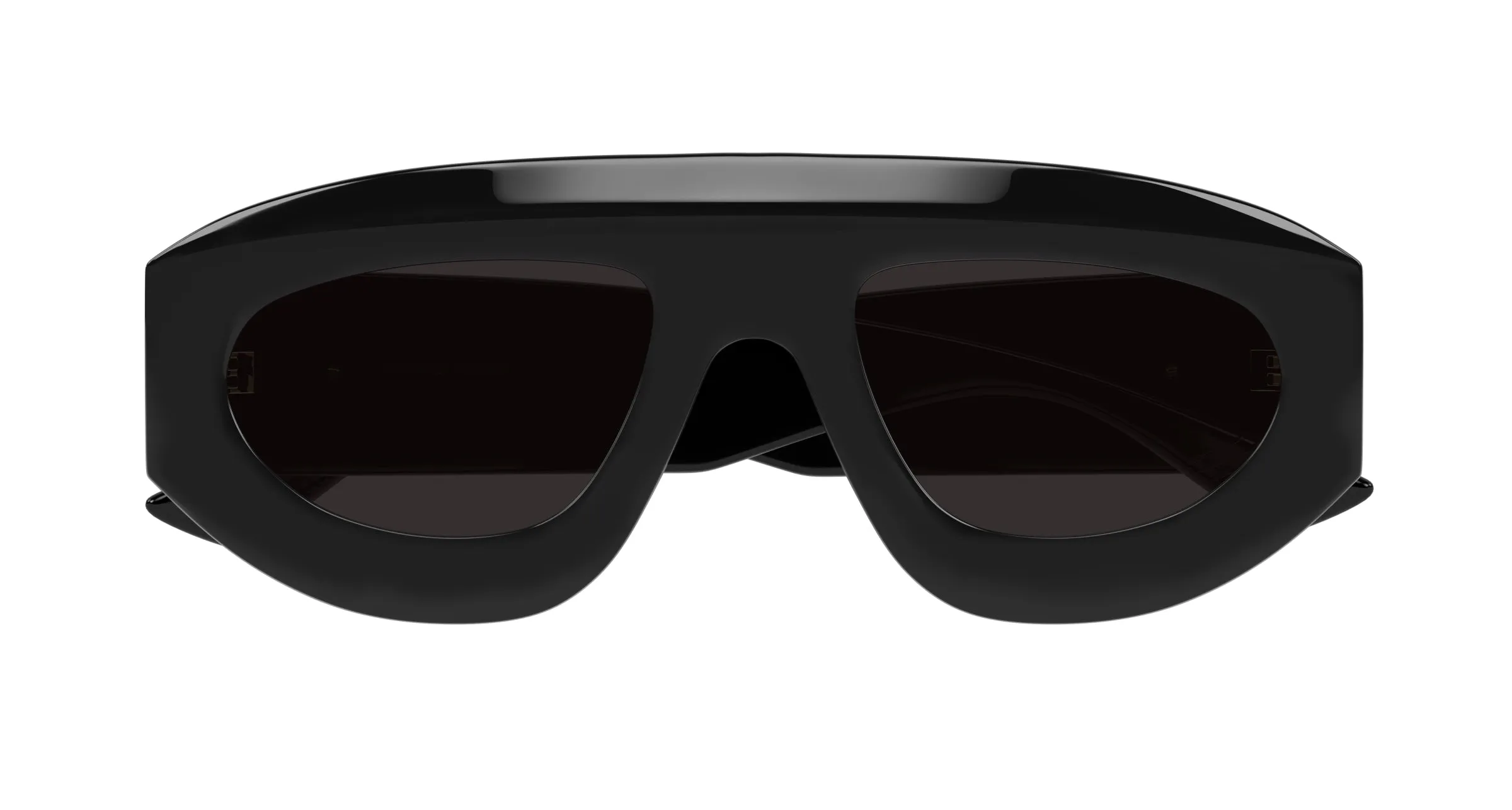 Bottega Veneta BV1358S 001 Occhiali da sole Acetato Nero Grigio Geometrica - immagine 2